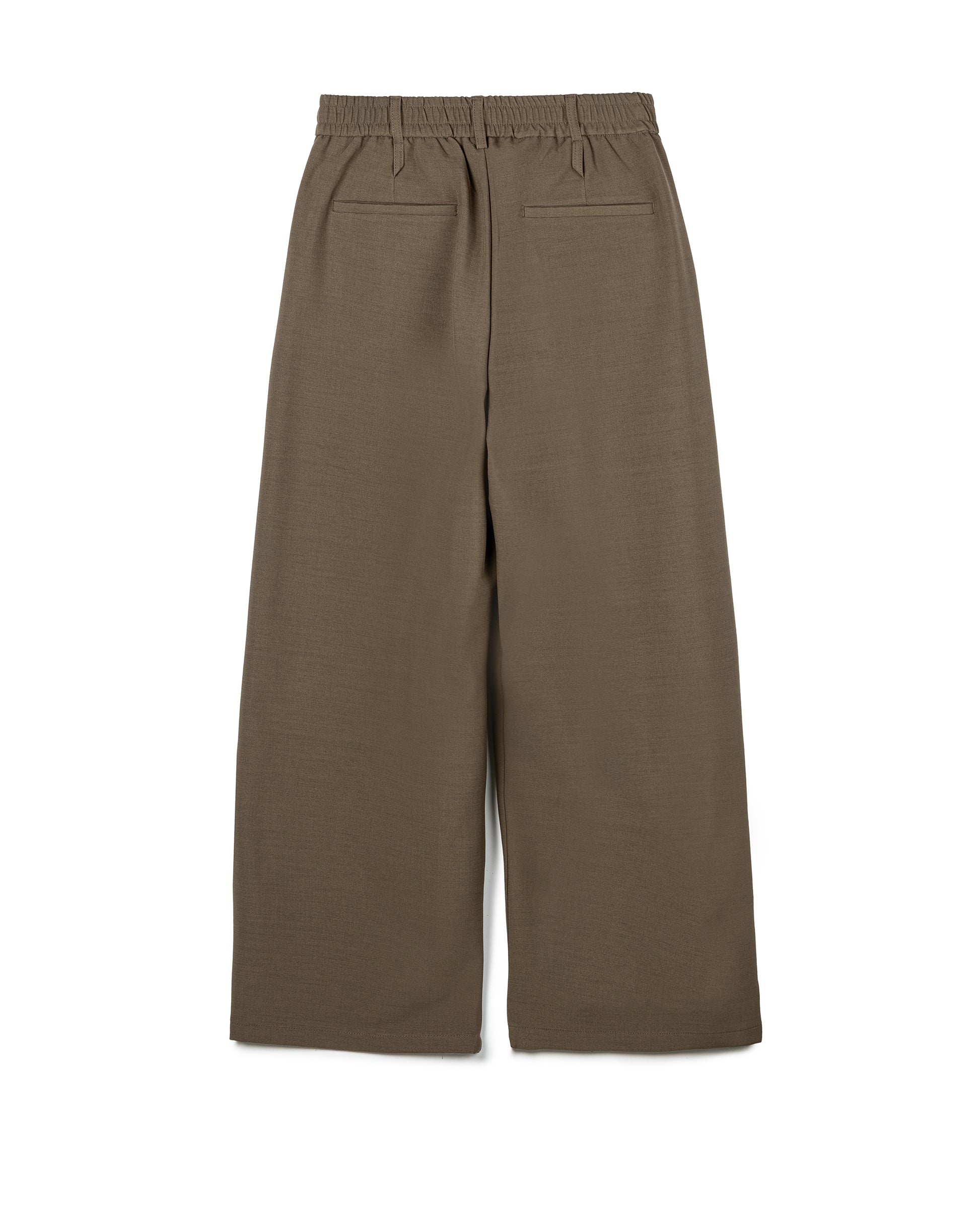 Tailored Draped-Detail Elastic Trousers