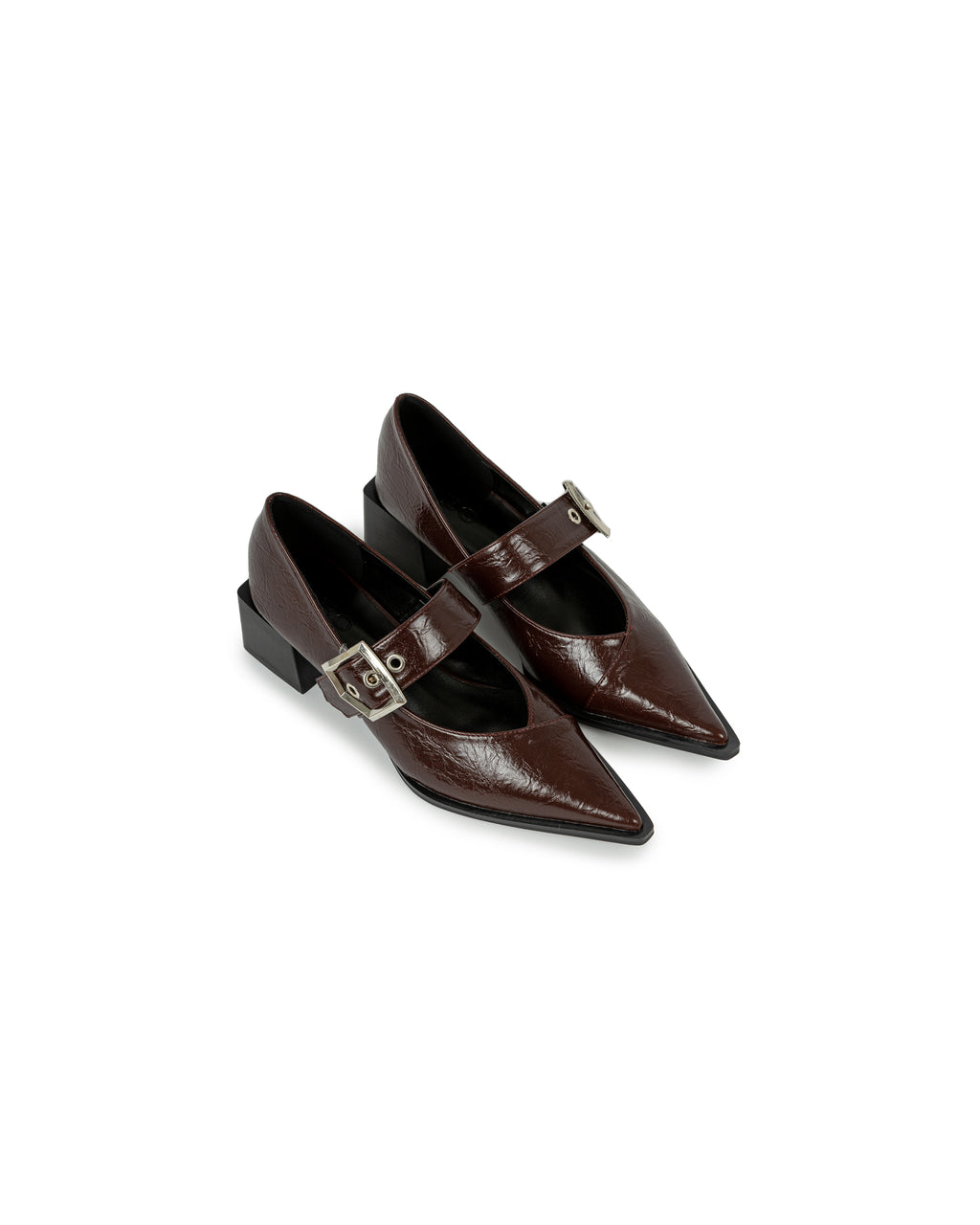 Pointed Toe Buckle Heels