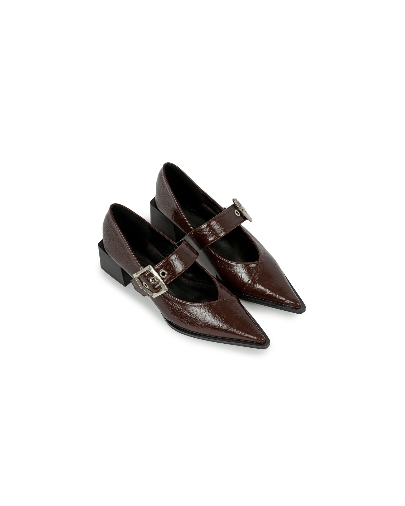 Pointed Toe Buckle Heels