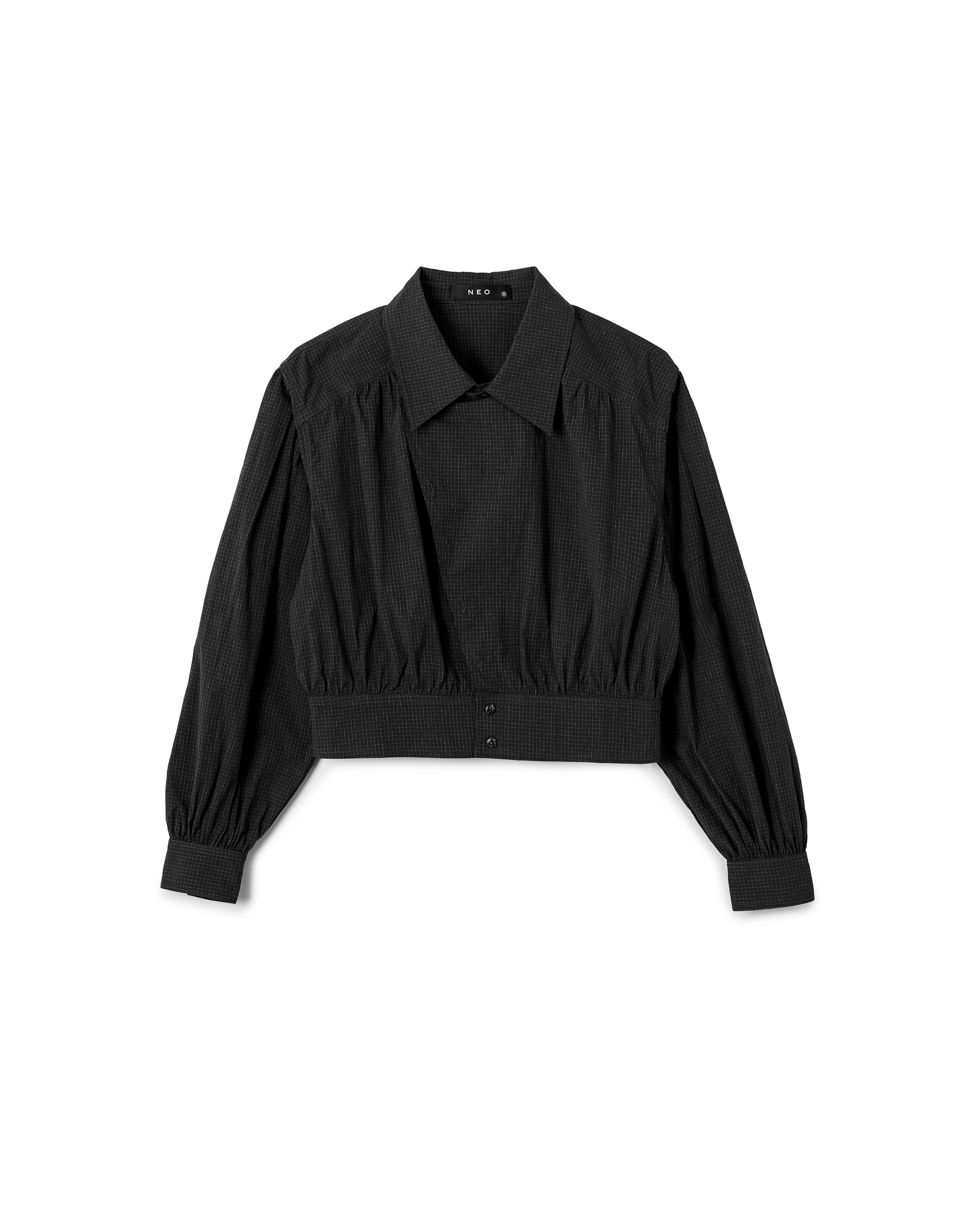 Gathered Cropped Shirt