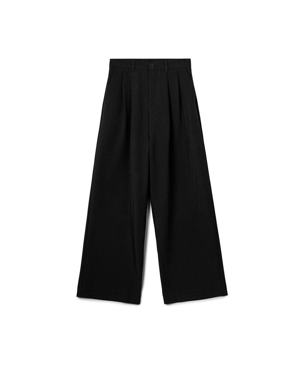 Pleated Straight Trousers
