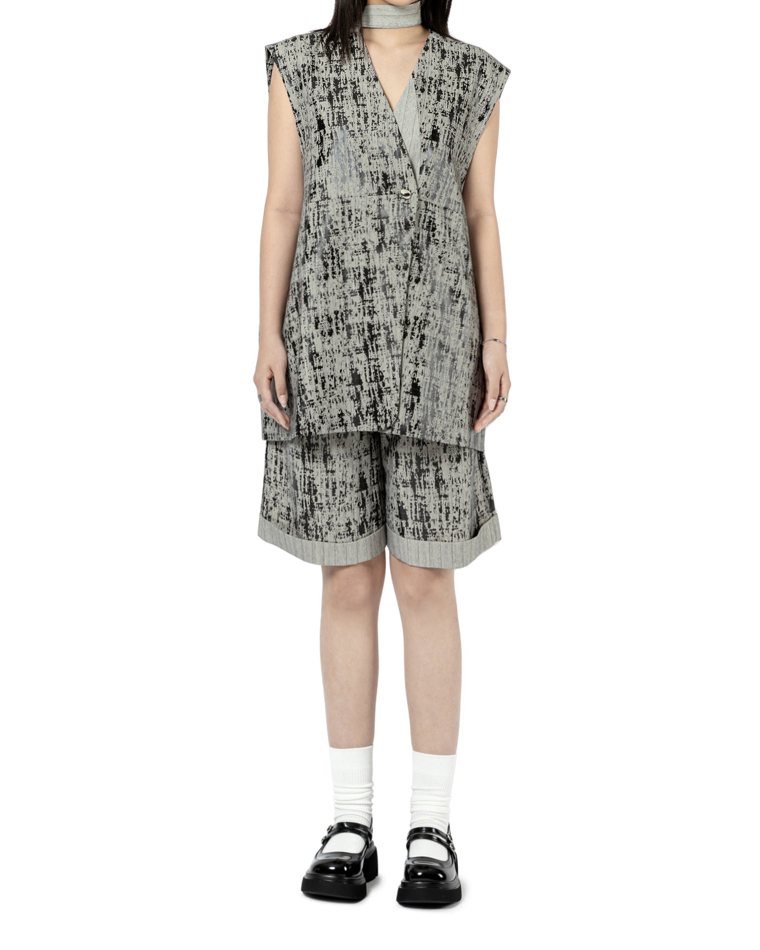 Textured A-line Shorts