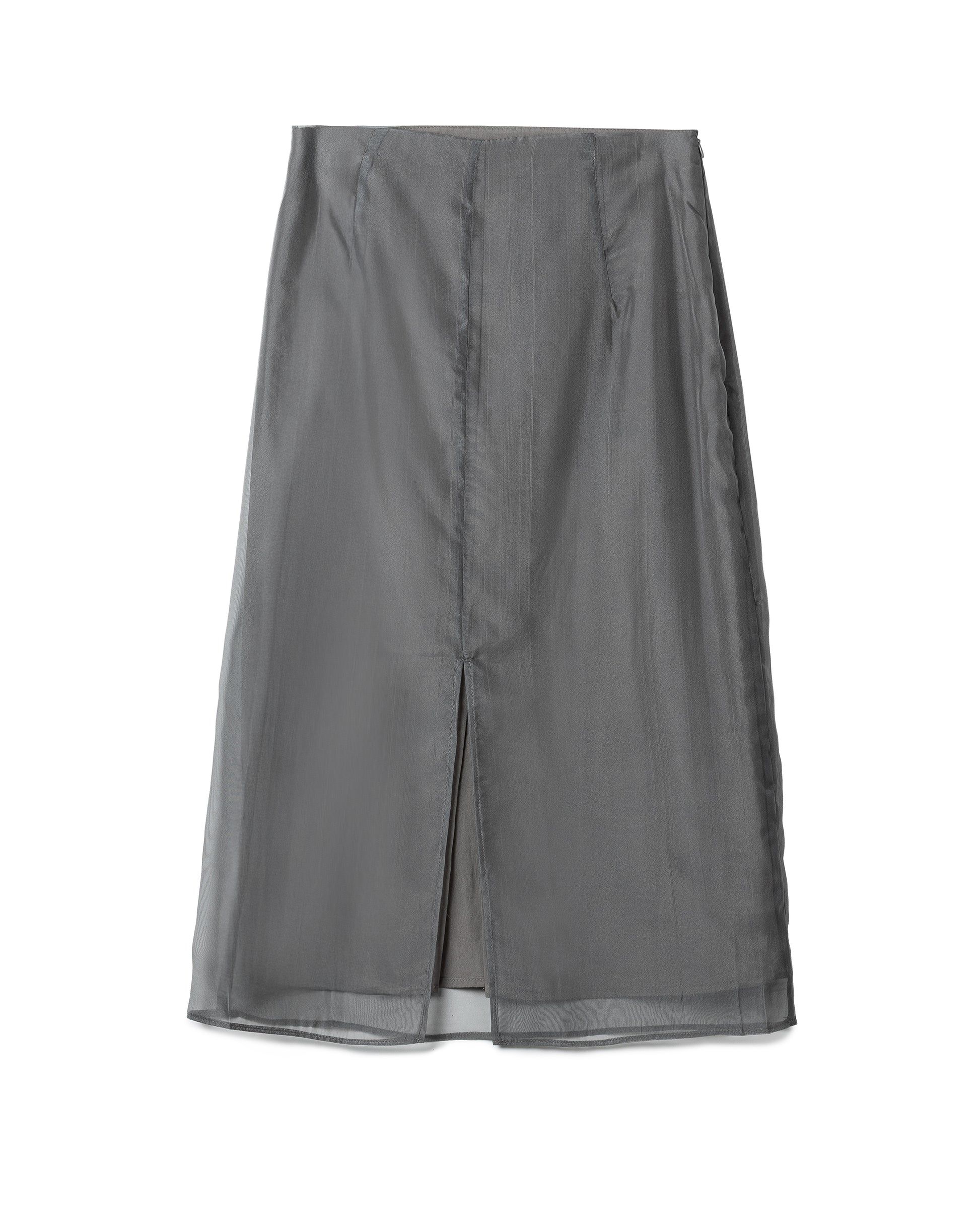 Artistic Printed Sheer Midi Skirt