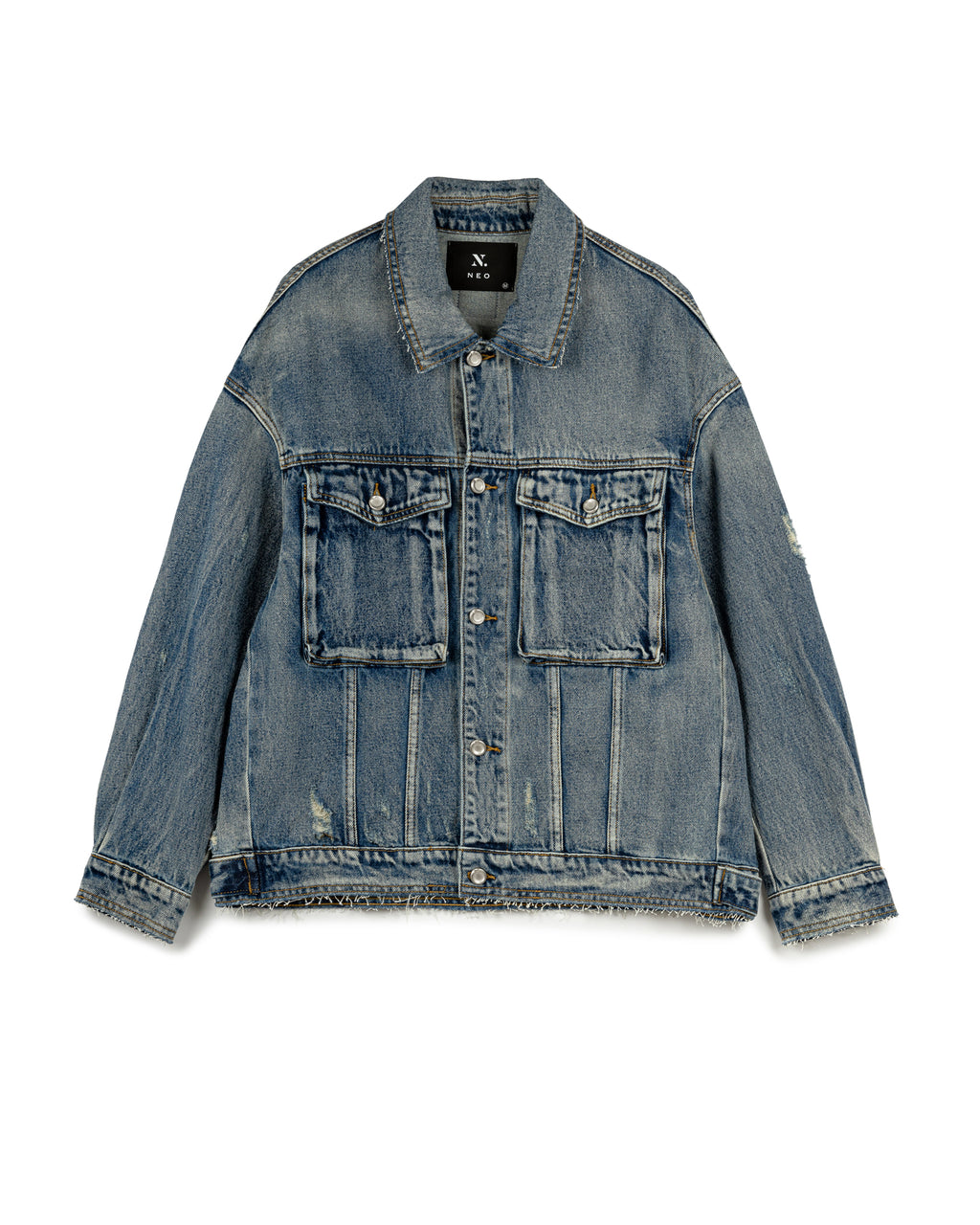 Denim Jacket With Big Pocket
