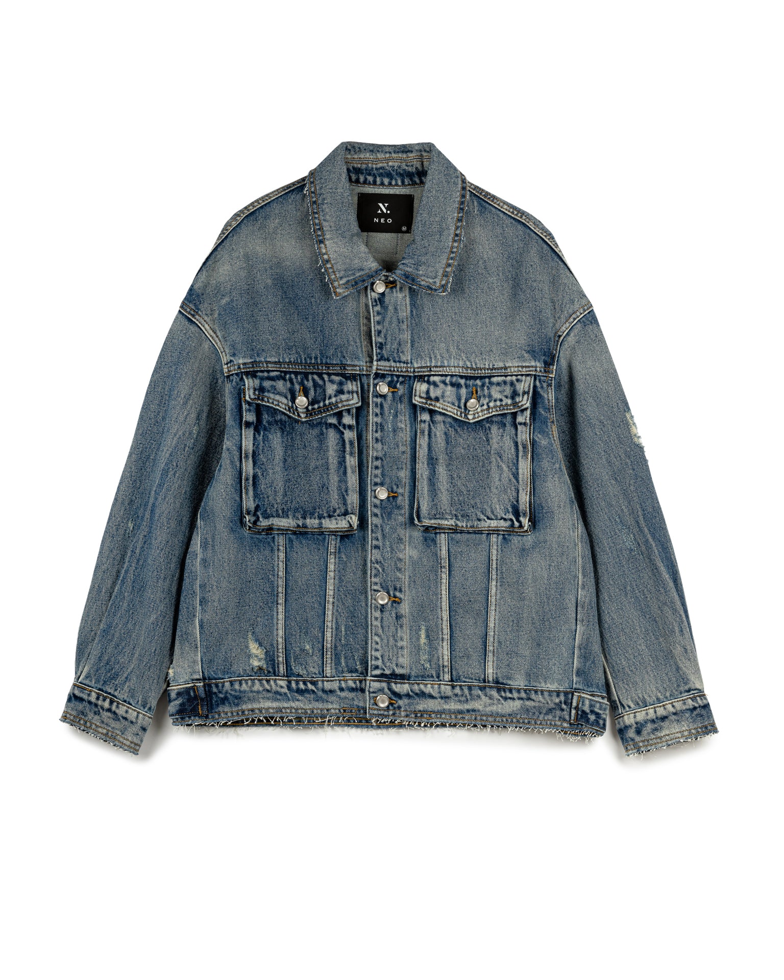 Denim Jacket With Big Pocket