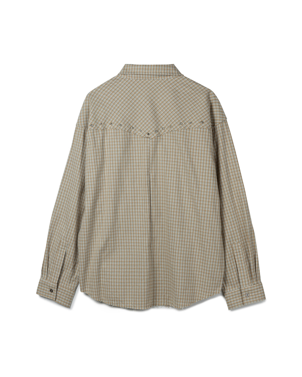 Raw-Hem Checked Flannel Shirt