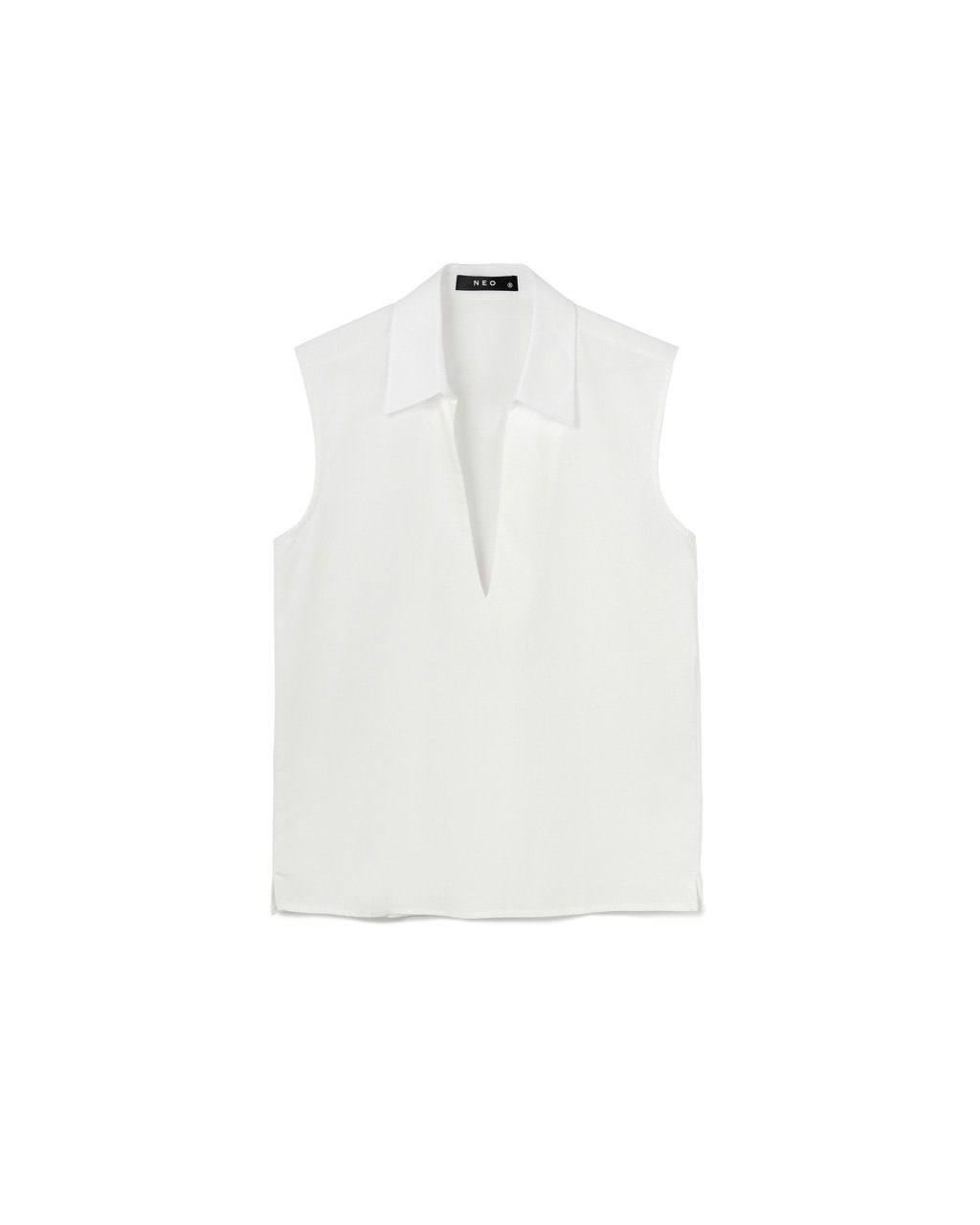 Collared Sleeveless Top