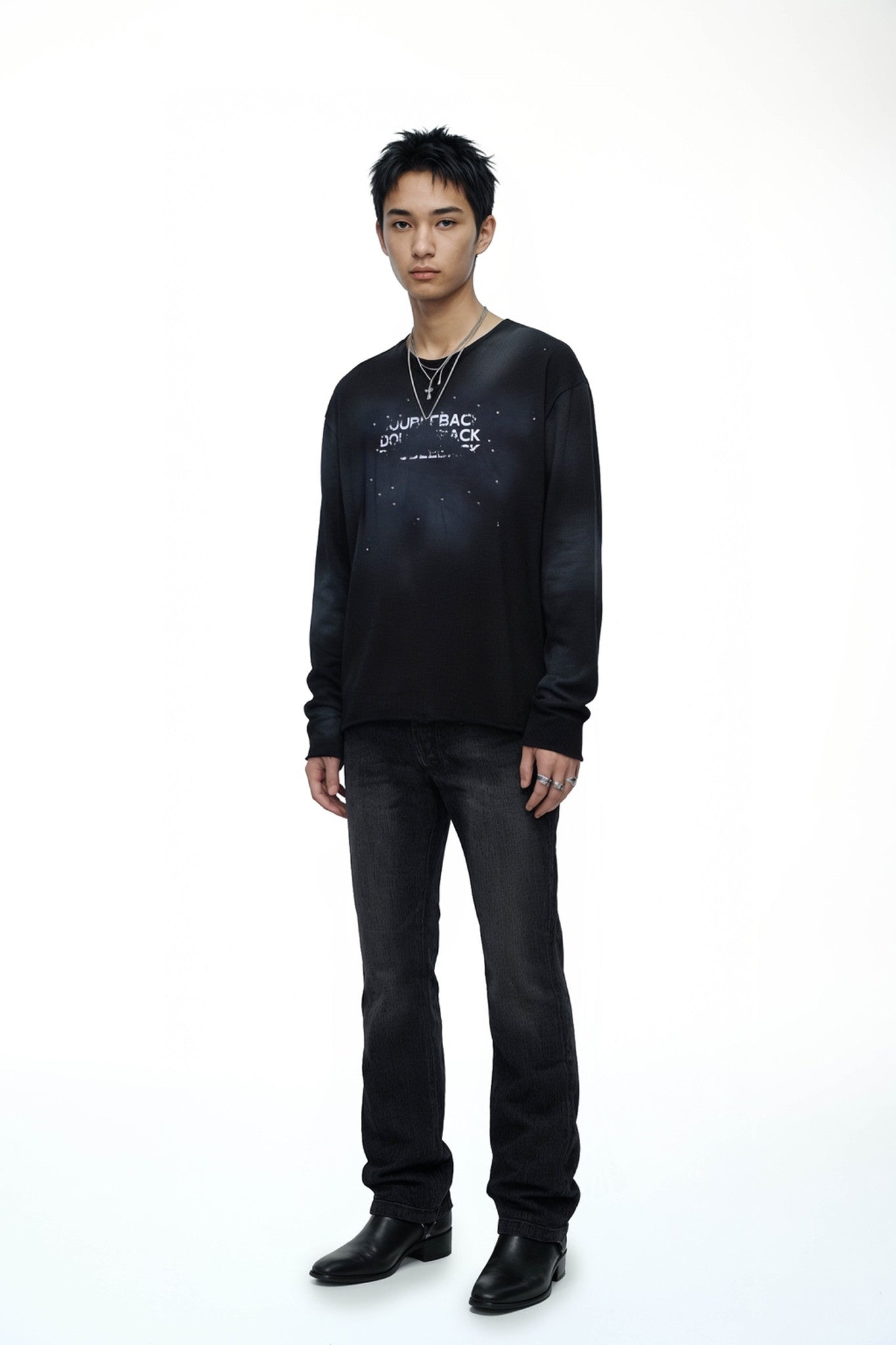 DOUBLE BACK Studded Long Sleeves