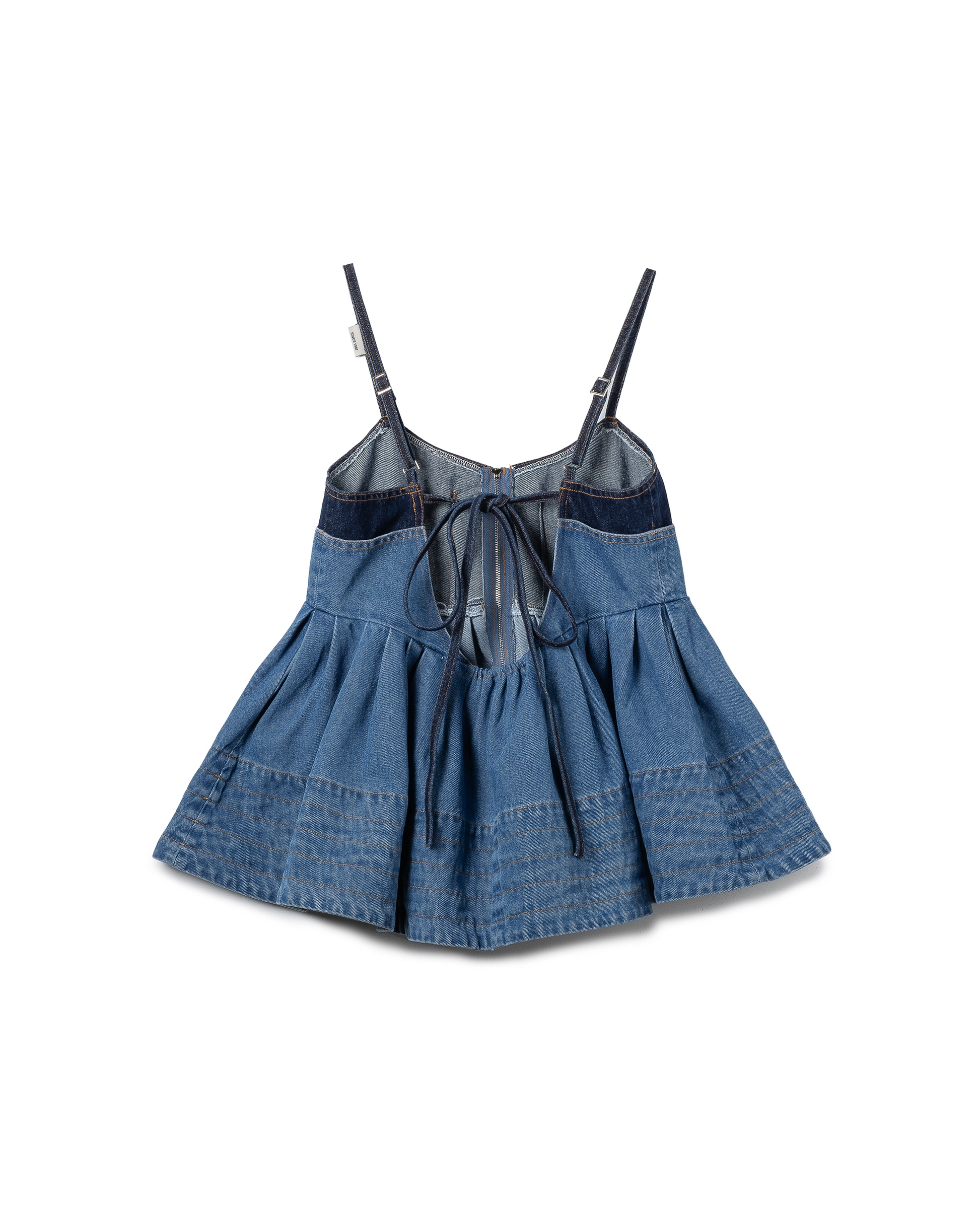 Split Denim Cami Top
