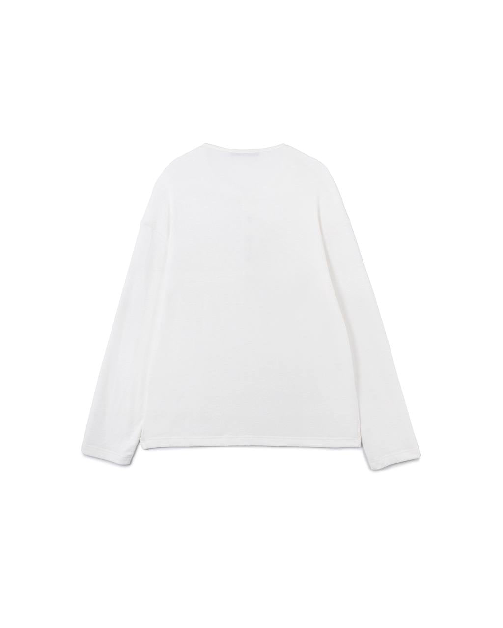 Minimal Button Neck Long Sleeve