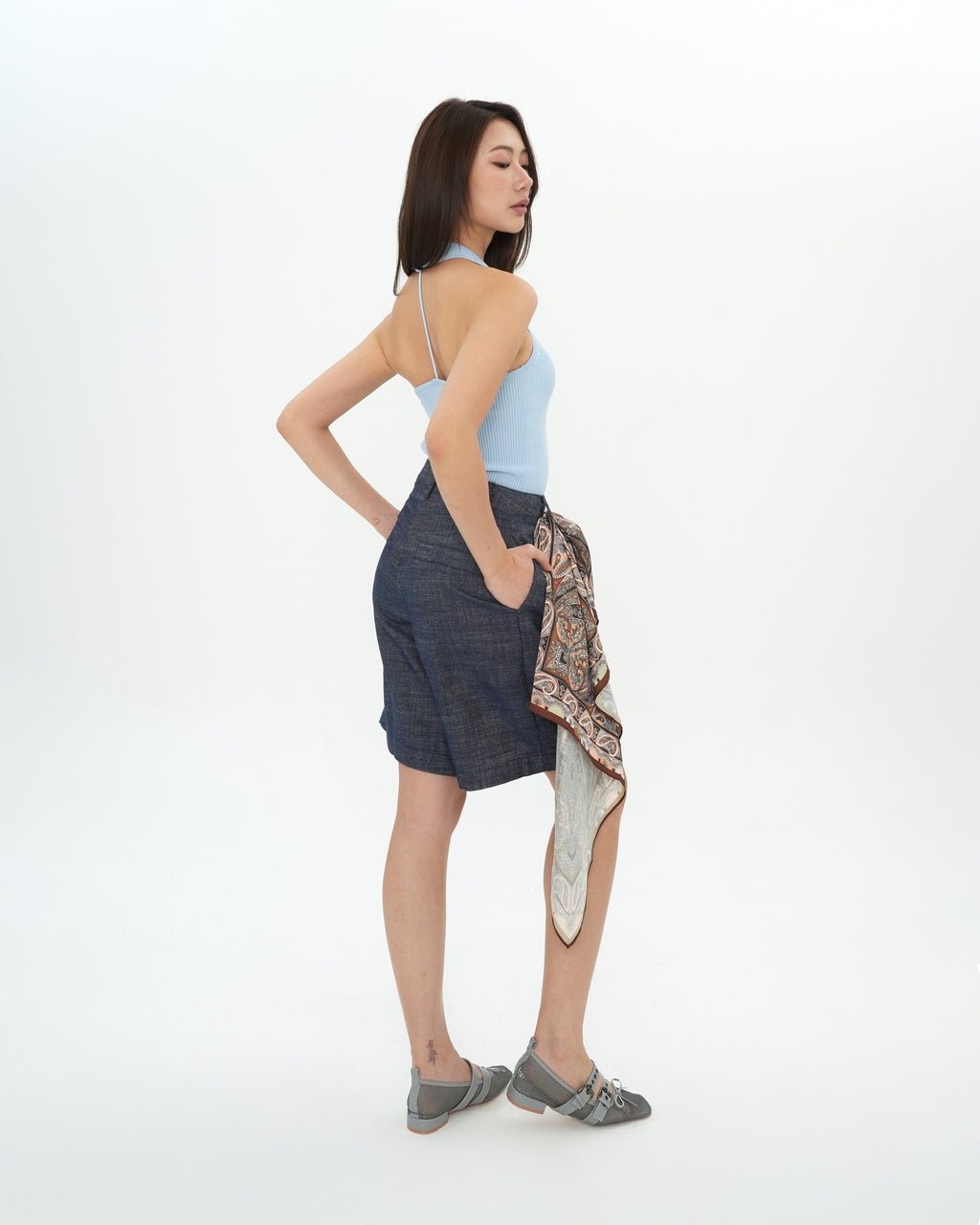 Scarf Detail Shorts