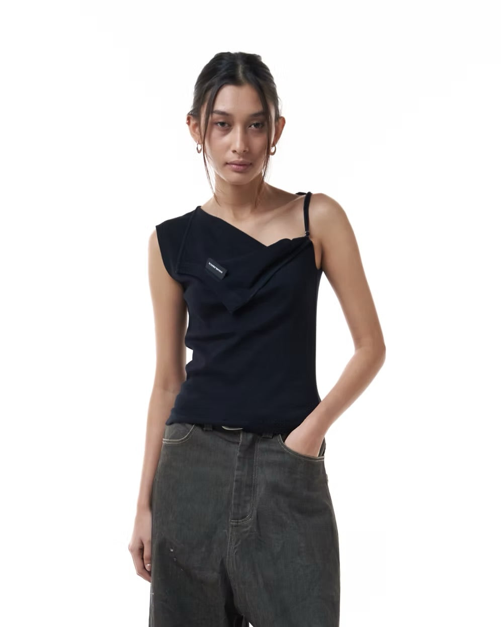 DOUBLE BACK Fall Shoulder Tank Top