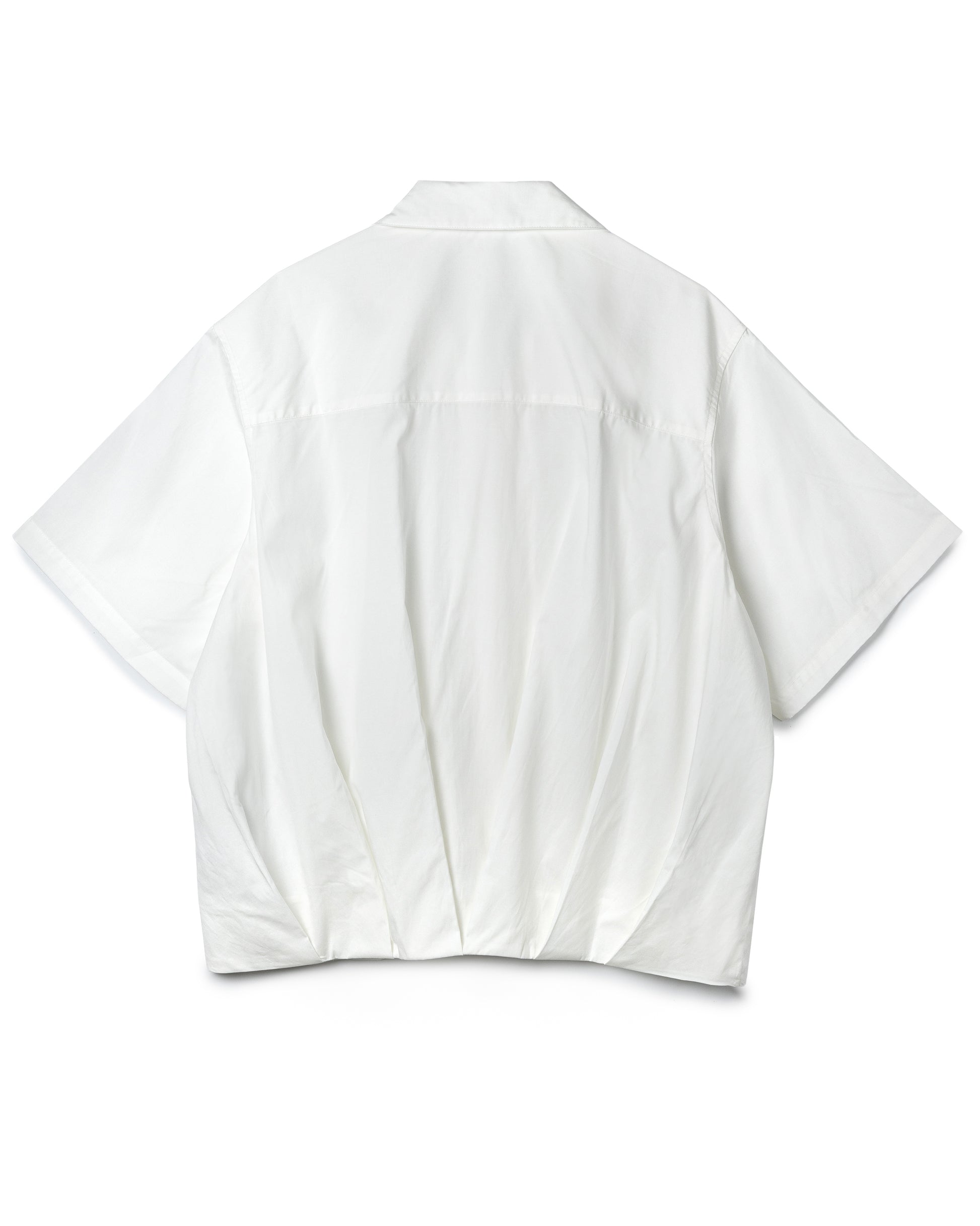 Ruched Boxy Short-Sleeve Shirt