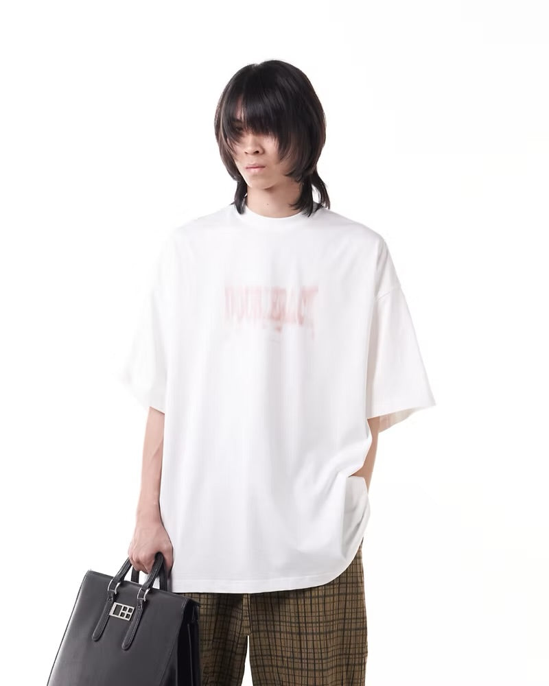 Blurred Logo T-Shirt Oversized