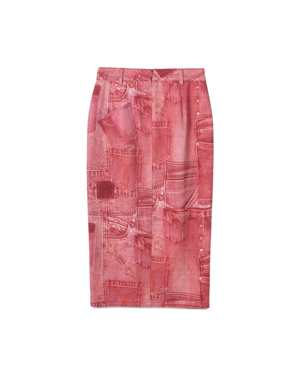 Patchwork Buckle Skirt