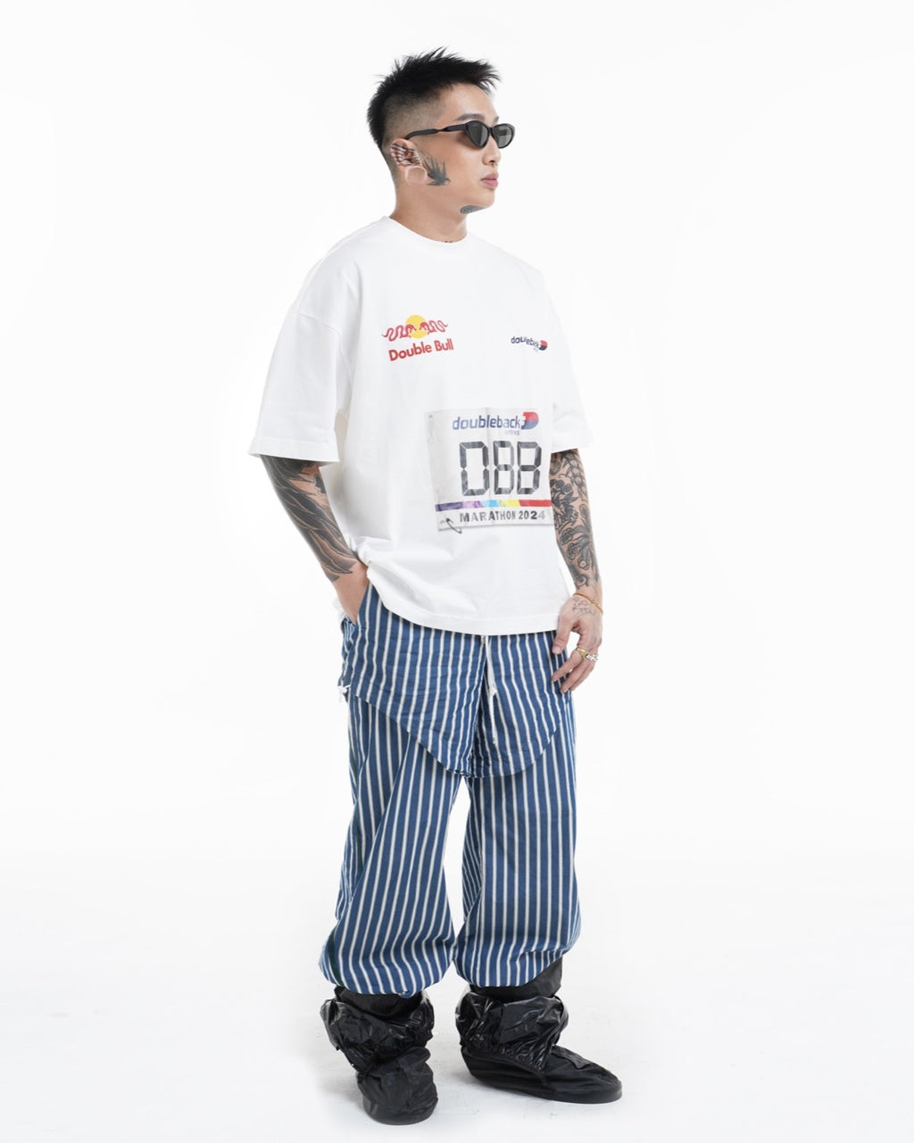 DOUBLE BACK Marathon Sponsored T-Shirt Oversized