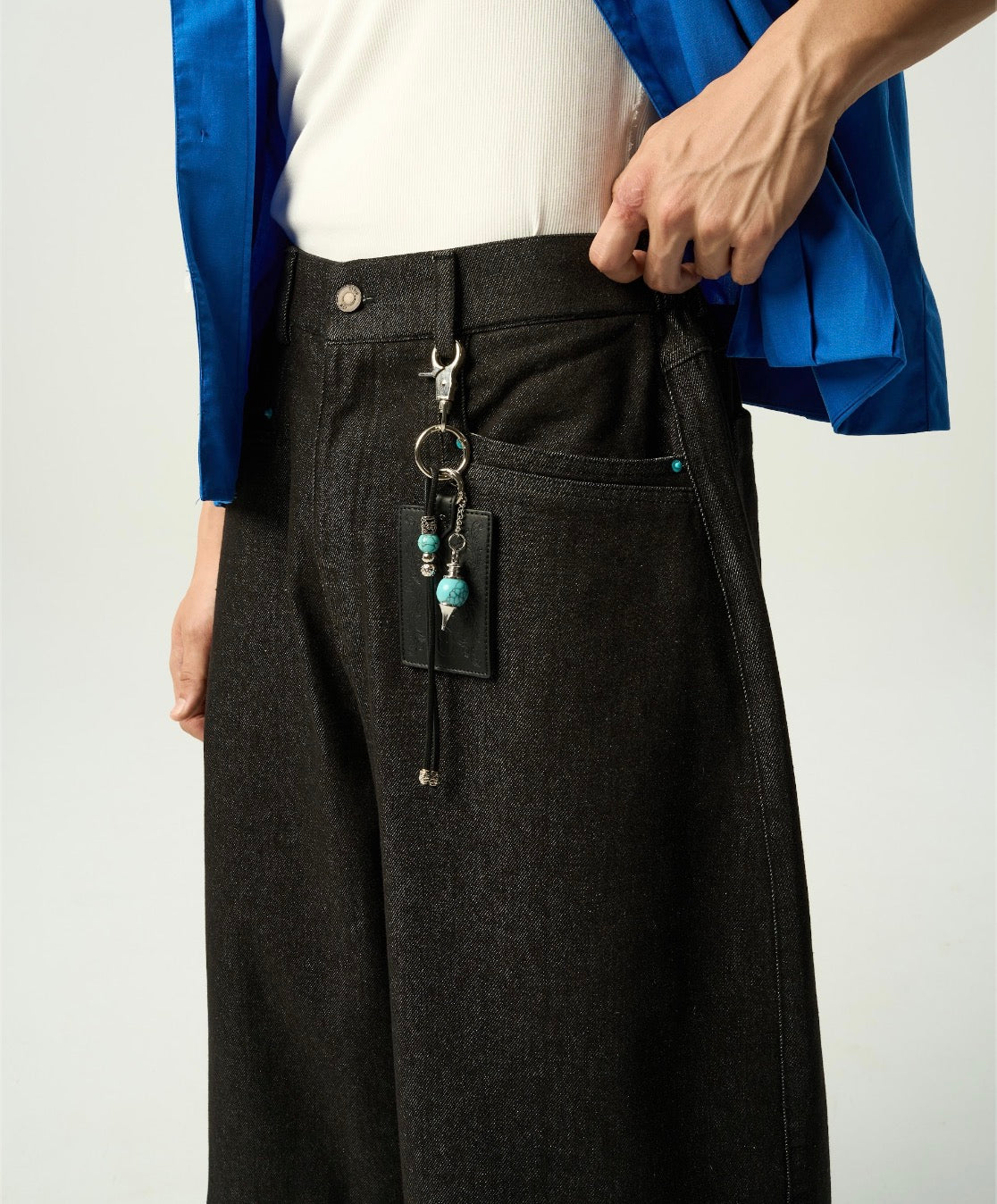 Raw-Edge Indigo Culottes