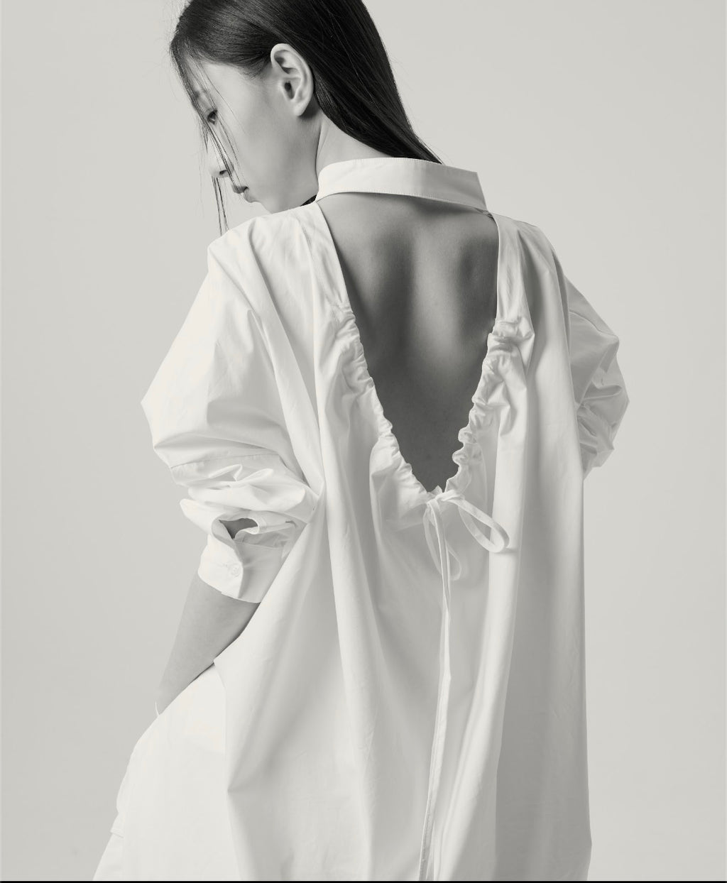 Relaxed Gathered-Neck Shirt