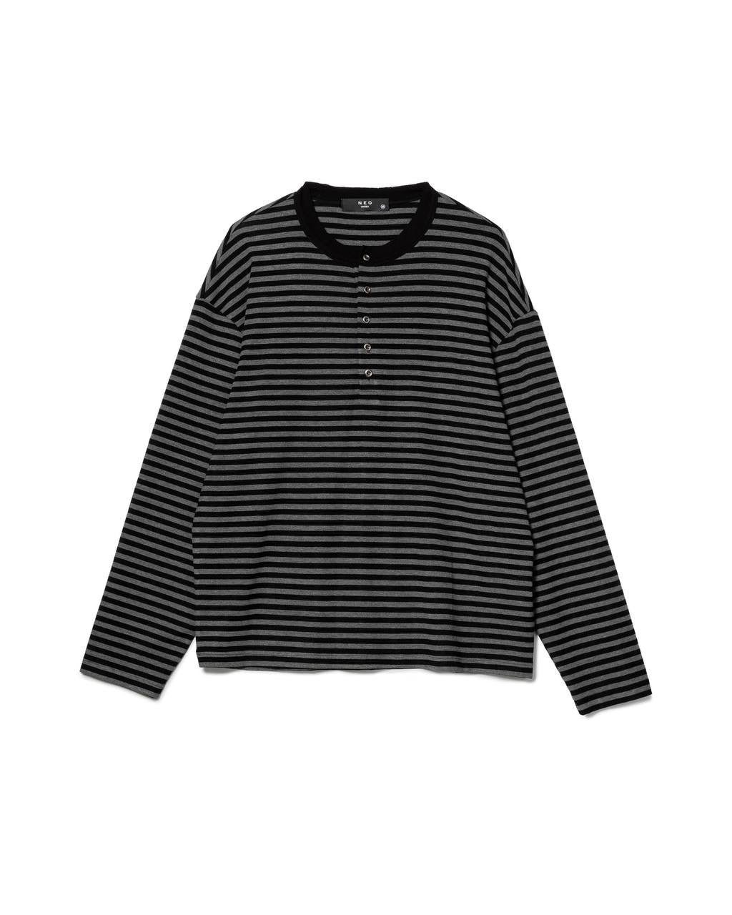 Relaxed Striped Henley