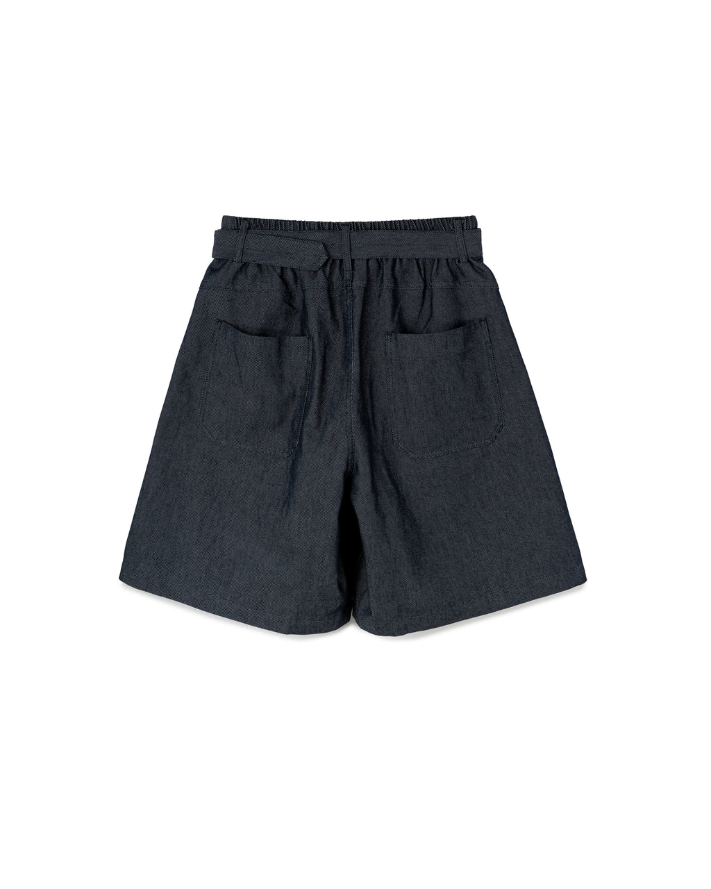 Elastic Denim Short with Belt