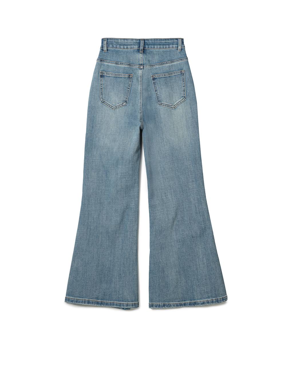 Structured Seamed Flare Jeans