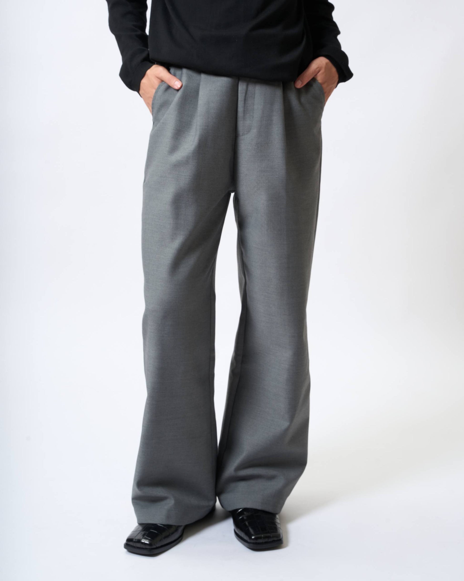 Double Belted Pleated Trousers