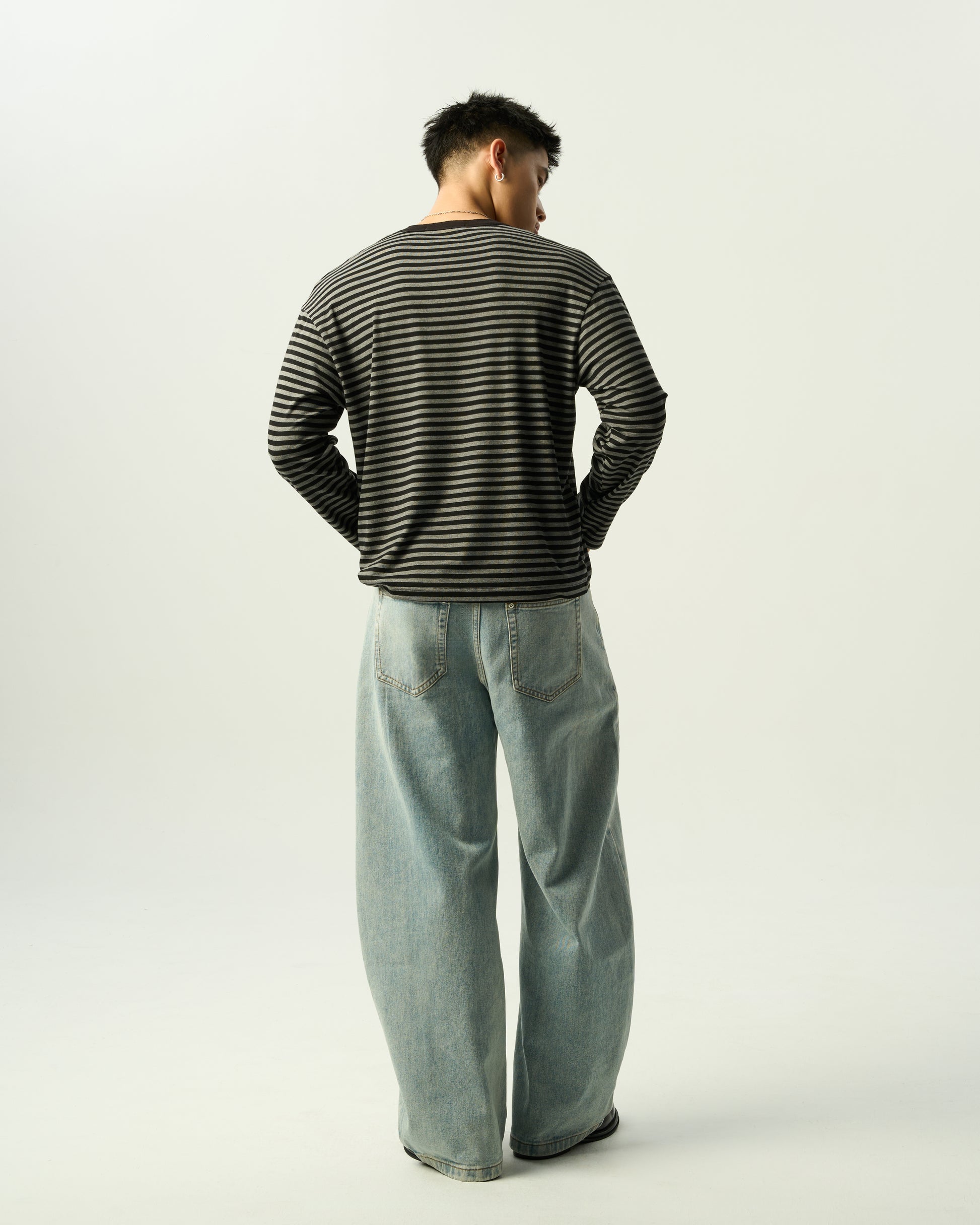 Relaxed Striped Henley