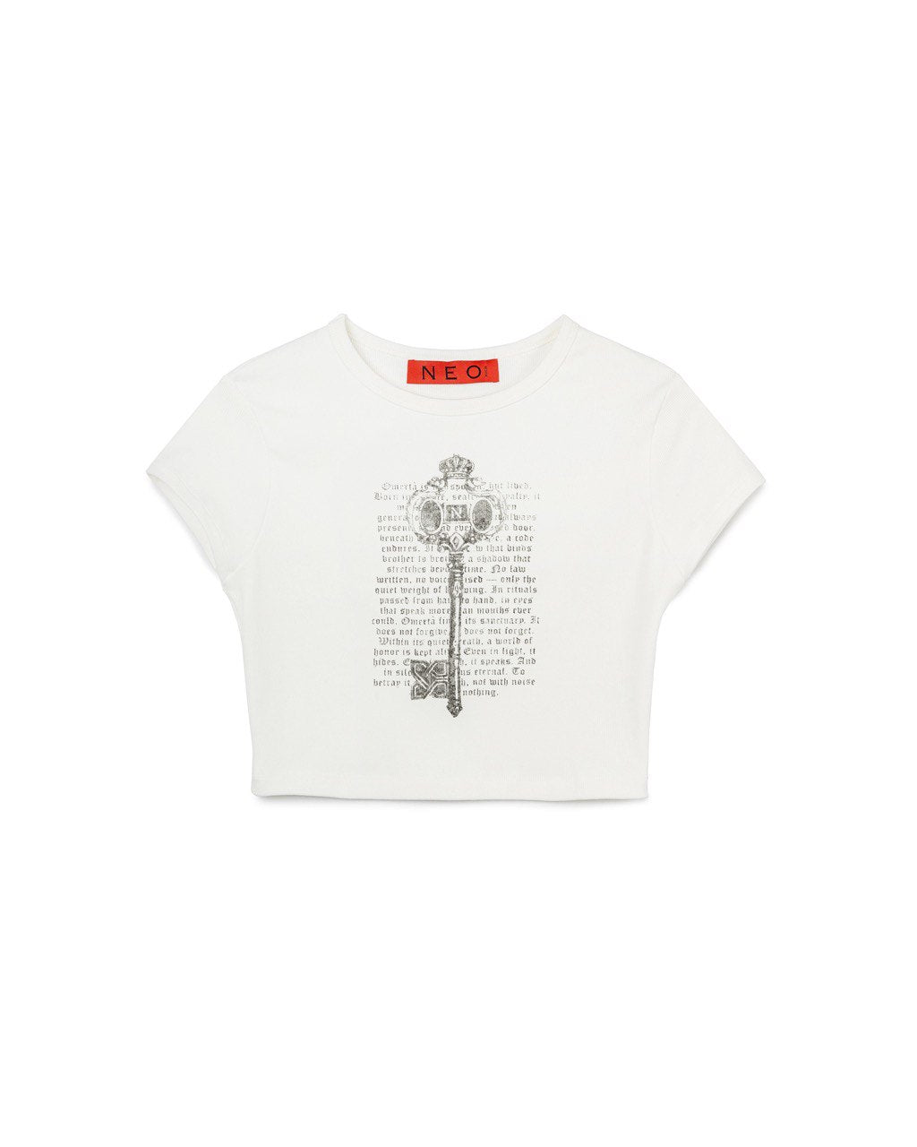 N E O VOL.2_CH.2 Omerta’s Key Crop Top