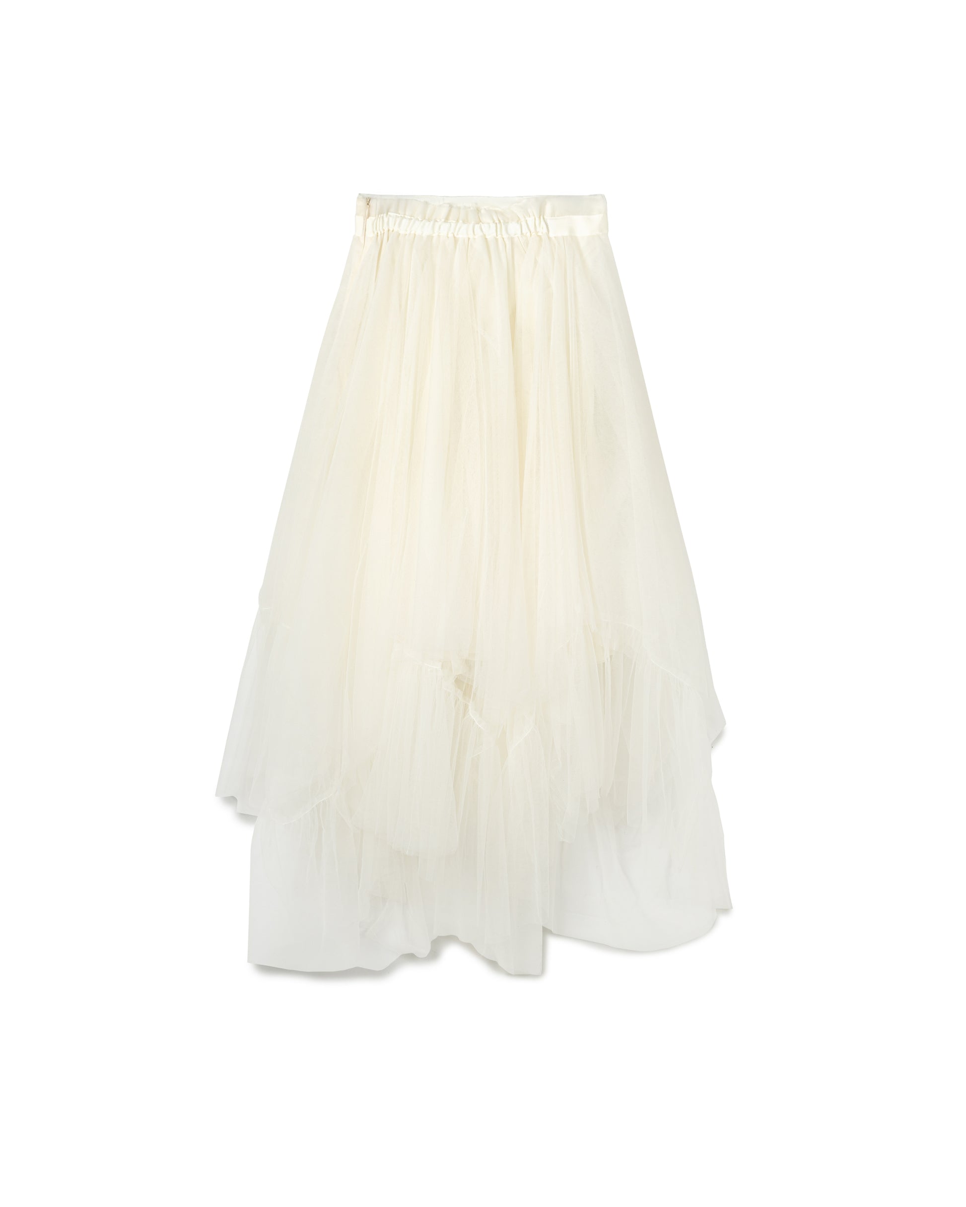 Asymmetric Layered Tulle Skirt