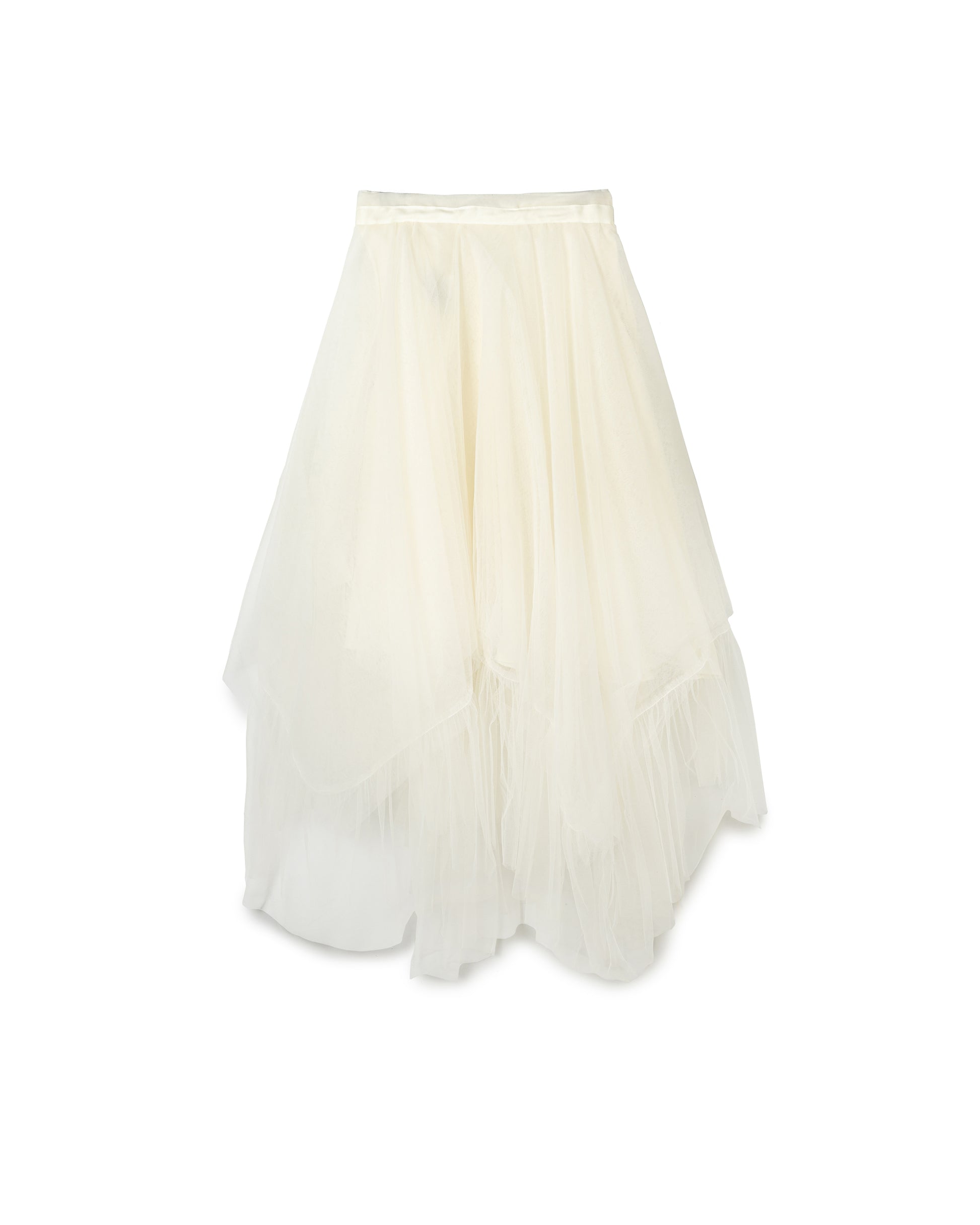 Asymmetric Layered Tulle Skirt