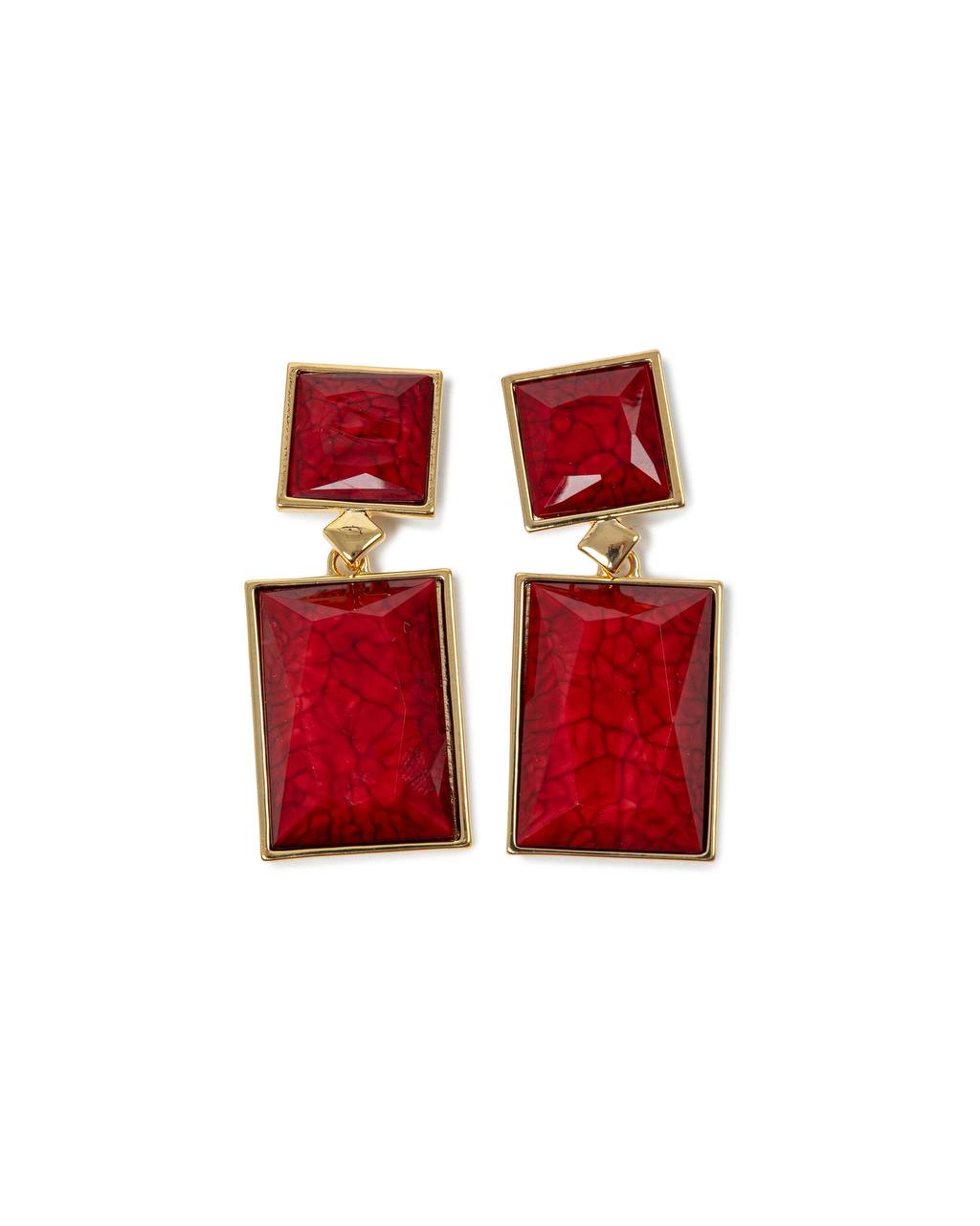 Crimson Edge Earrings