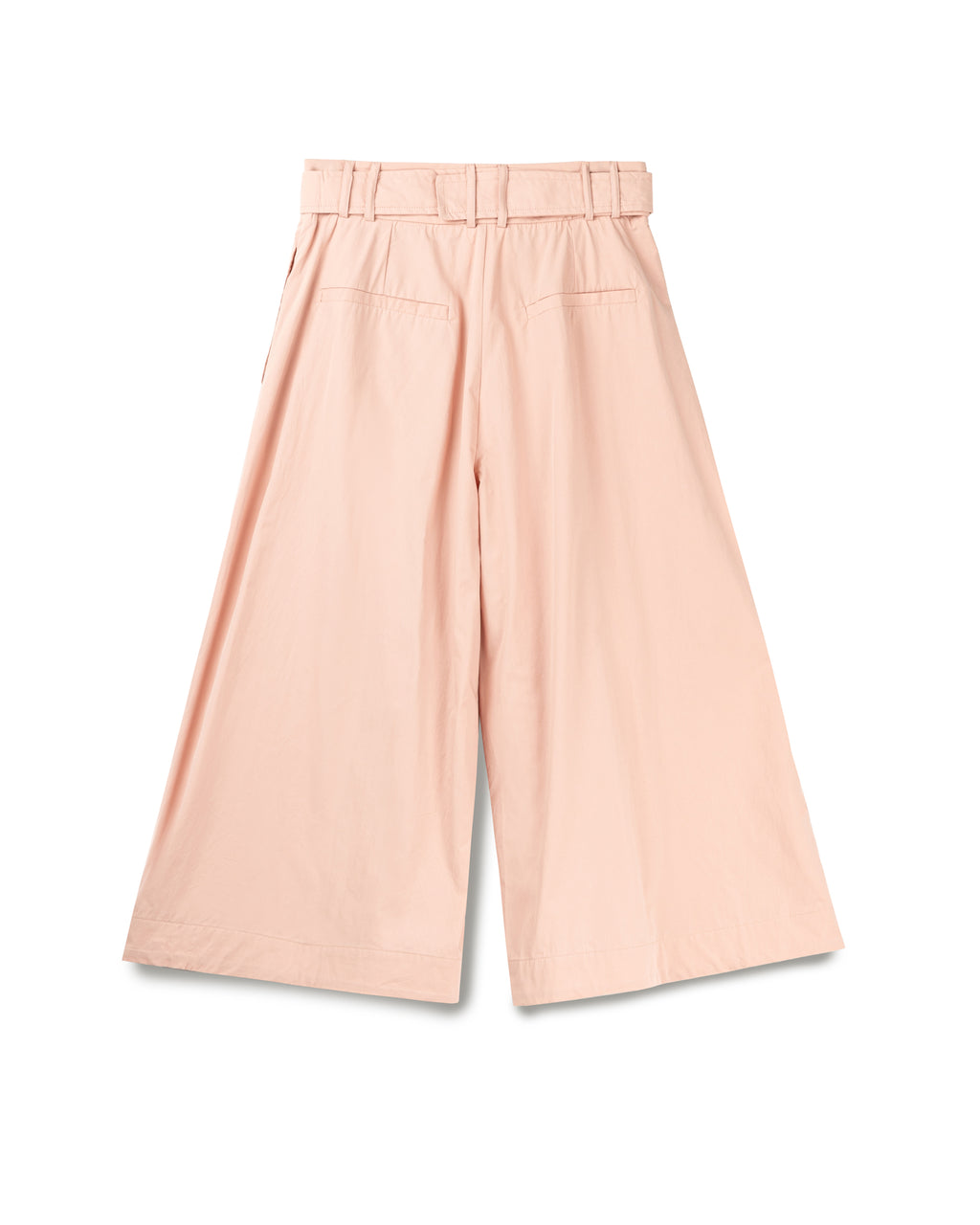 Wide Leg Cropped Trousers With Belt