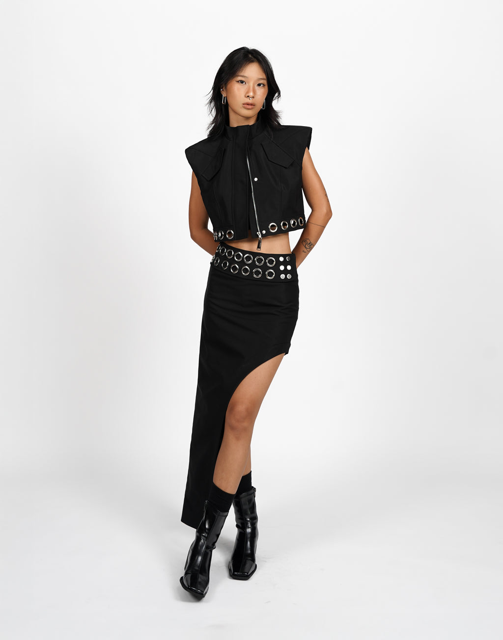 Structured Grommet Vest