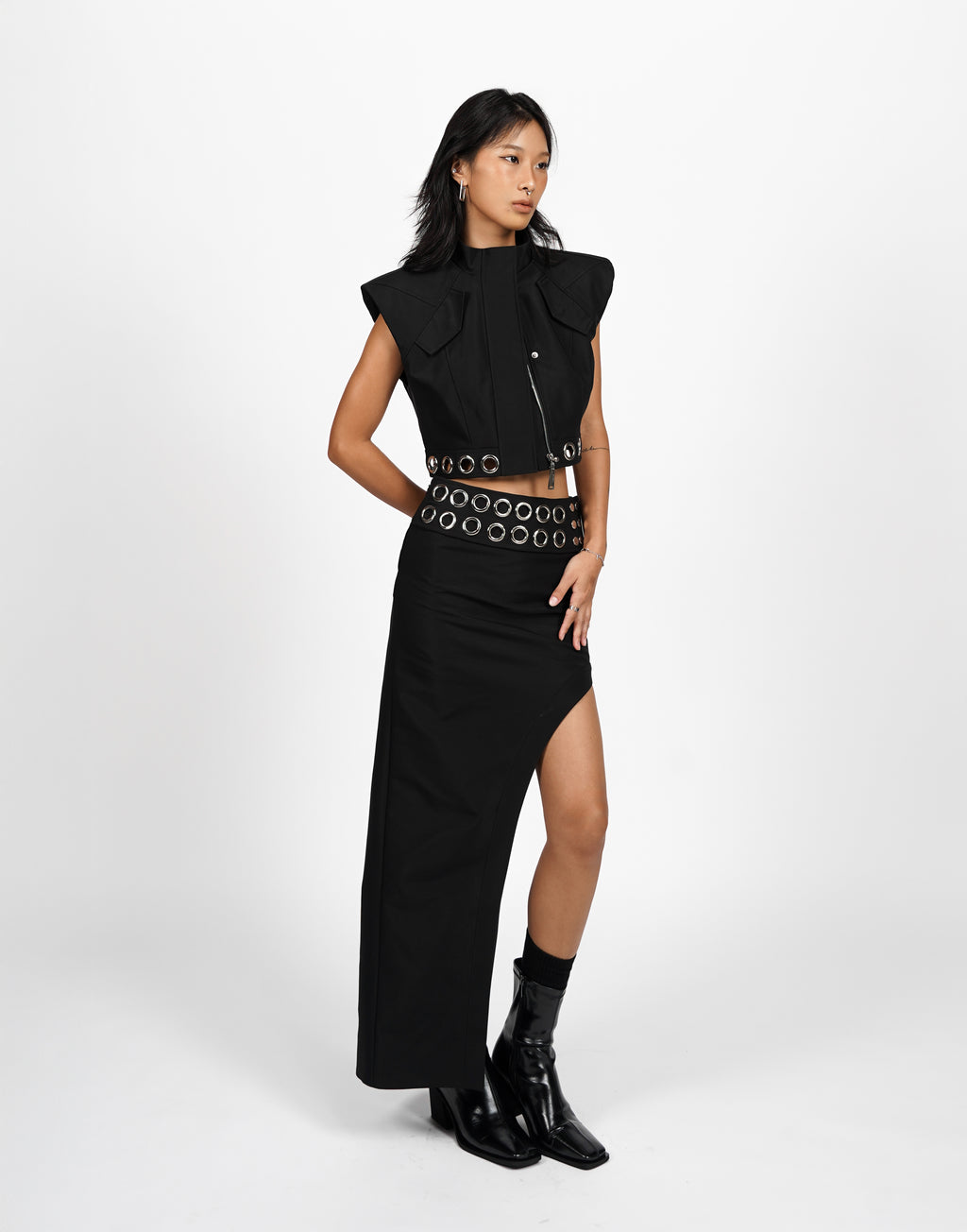 Structured Grommet Vest