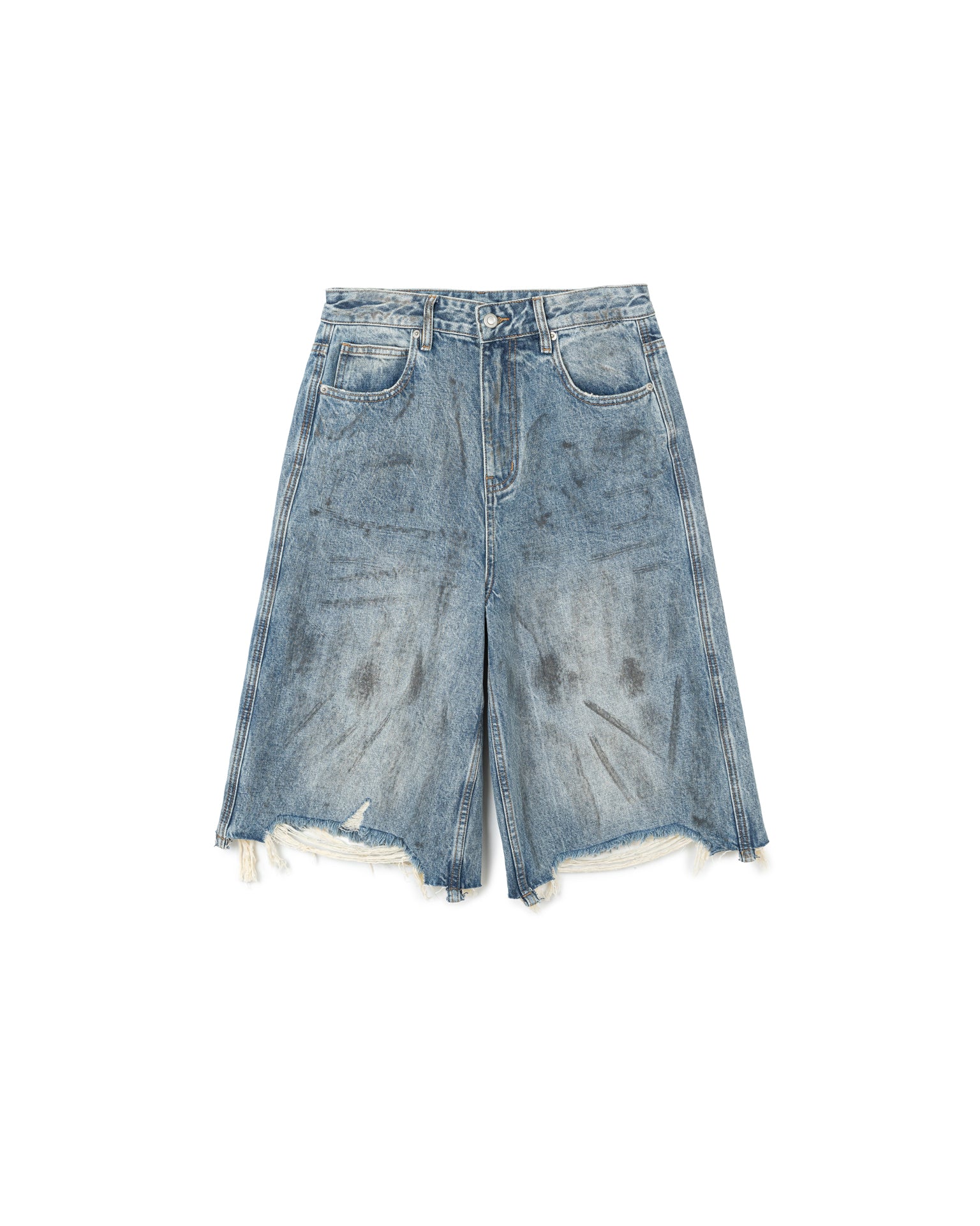 Distressed Denim Jorts