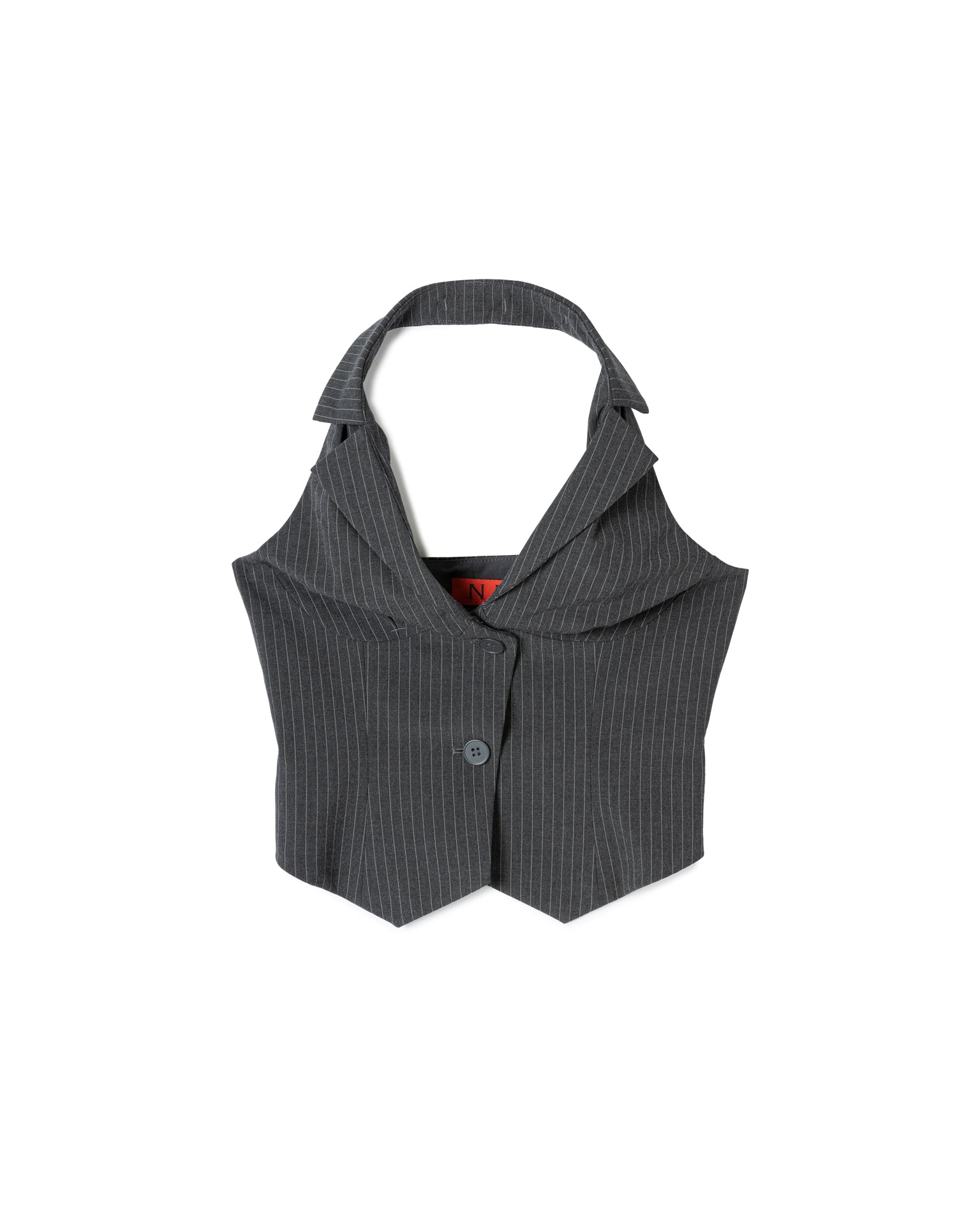 N E O CH.1 Halter Buttoned Top