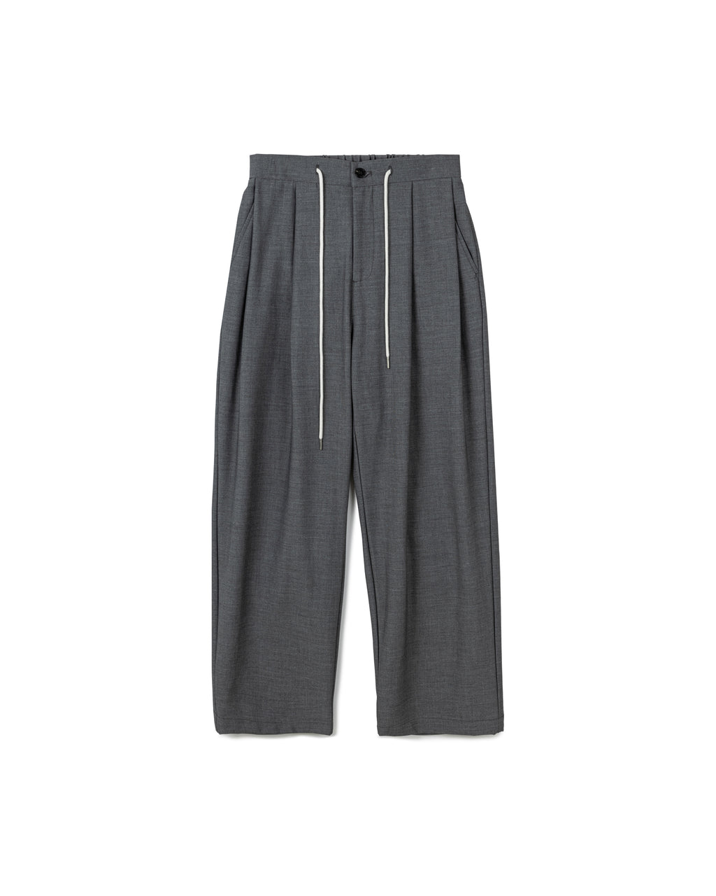 Drawstring Suit Pants with Elastic Waist