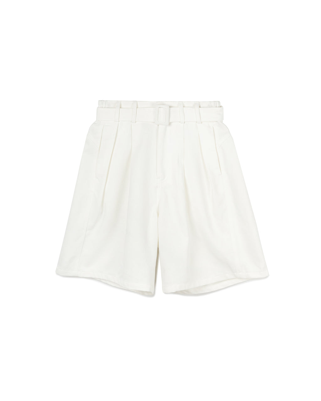 Elastic Denim Short with Belt