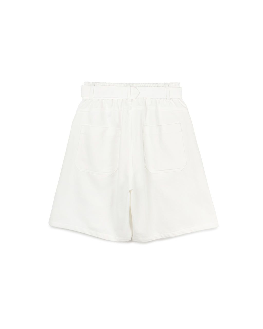 Elastic Denim Short with Belt