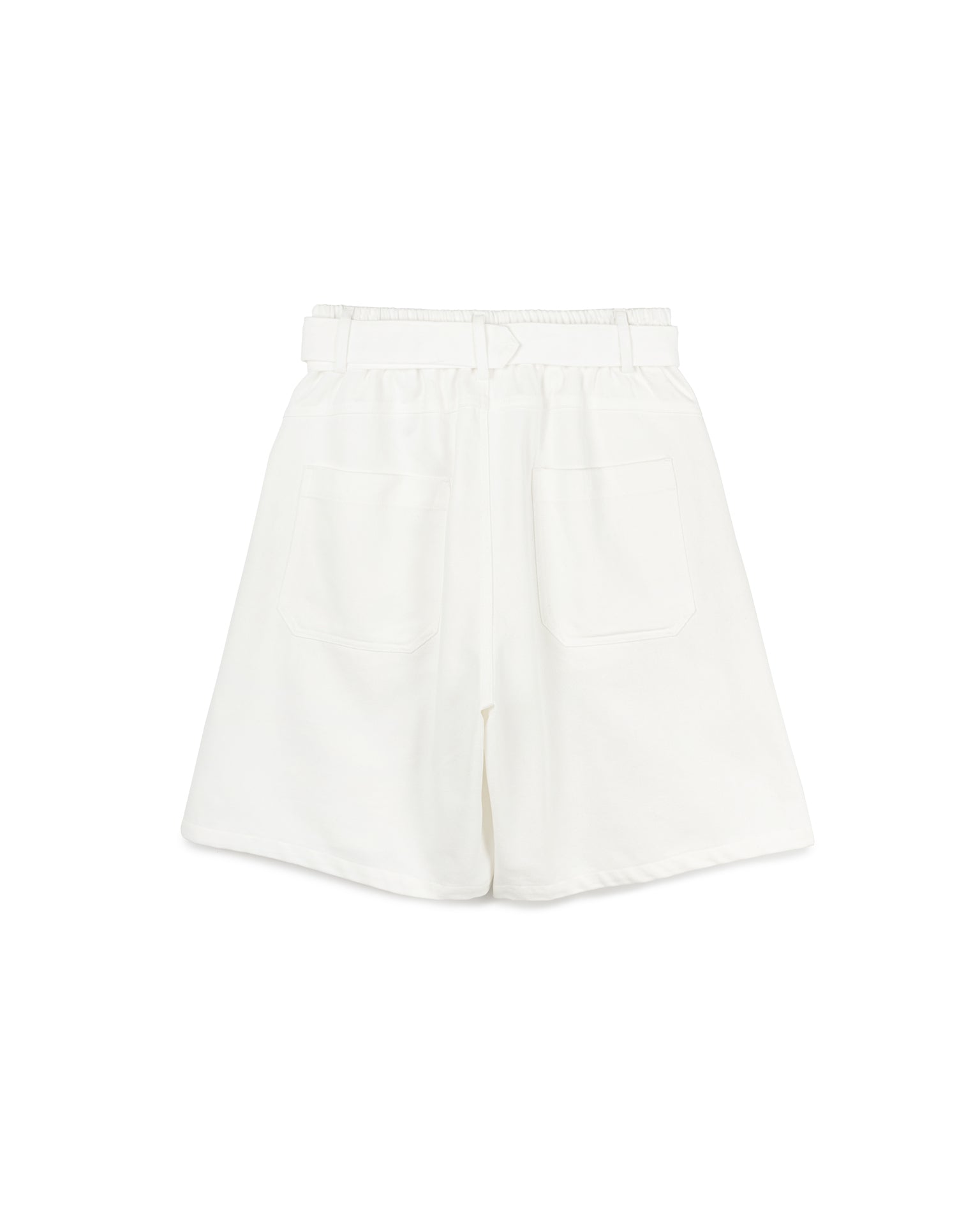 Elastic Denim Short with Belt