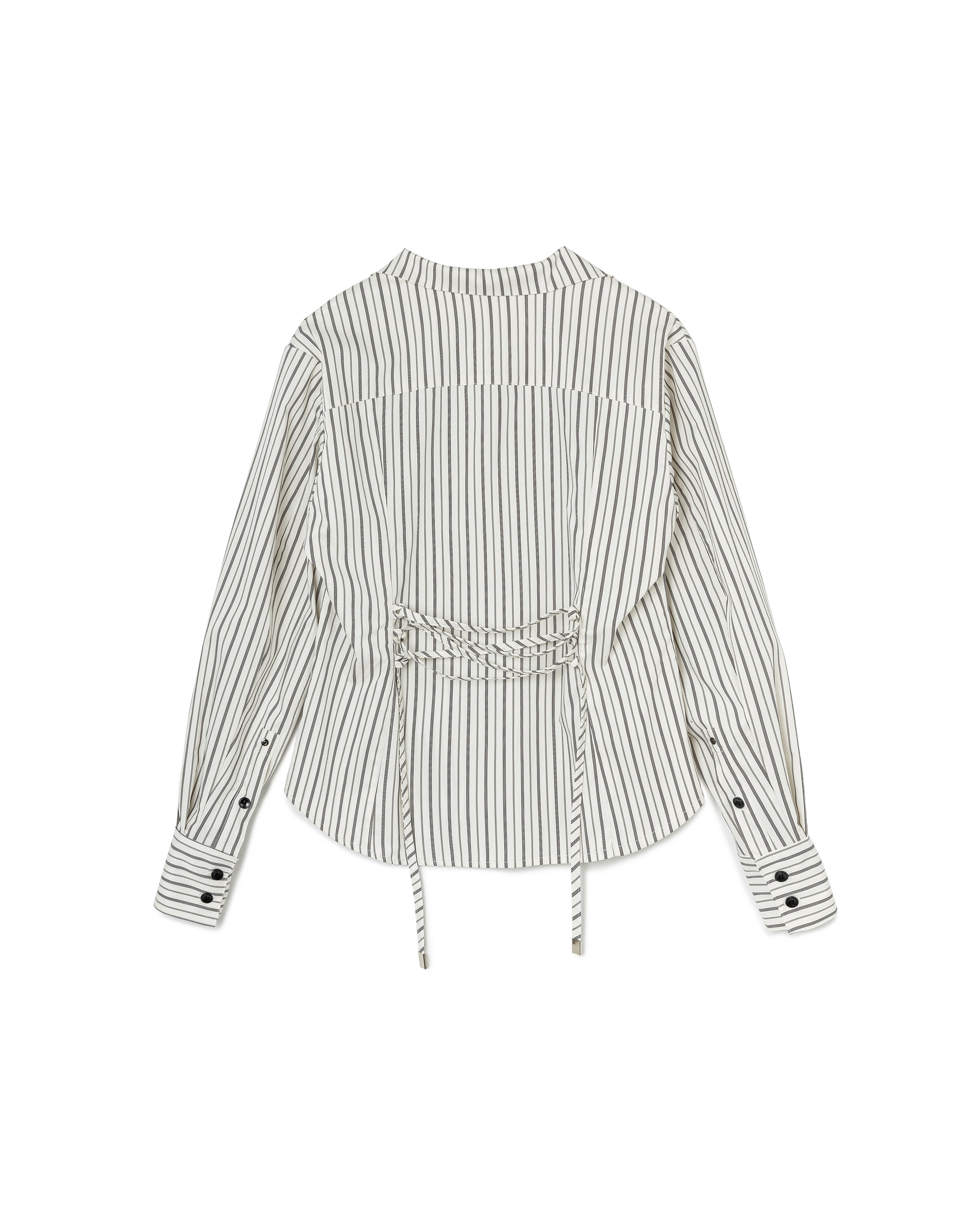 N E O VOL.2_CH.2 Striped Drawstring Shirt