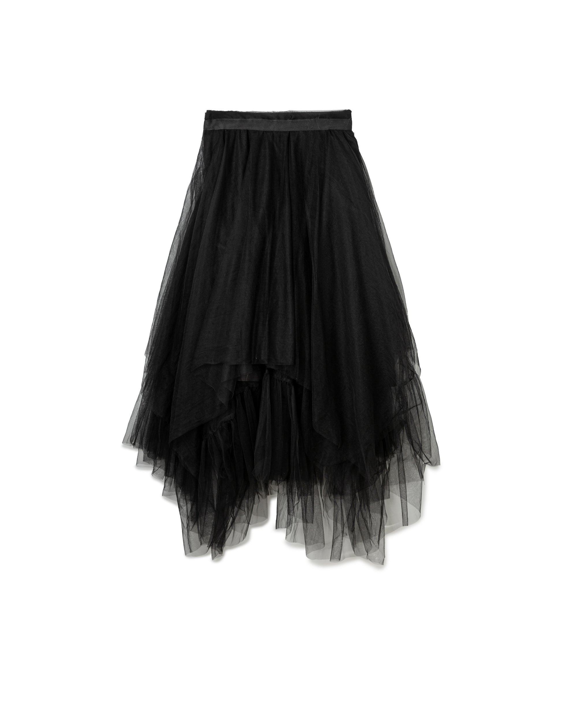 Asymmetric Layered Tulle Skirt