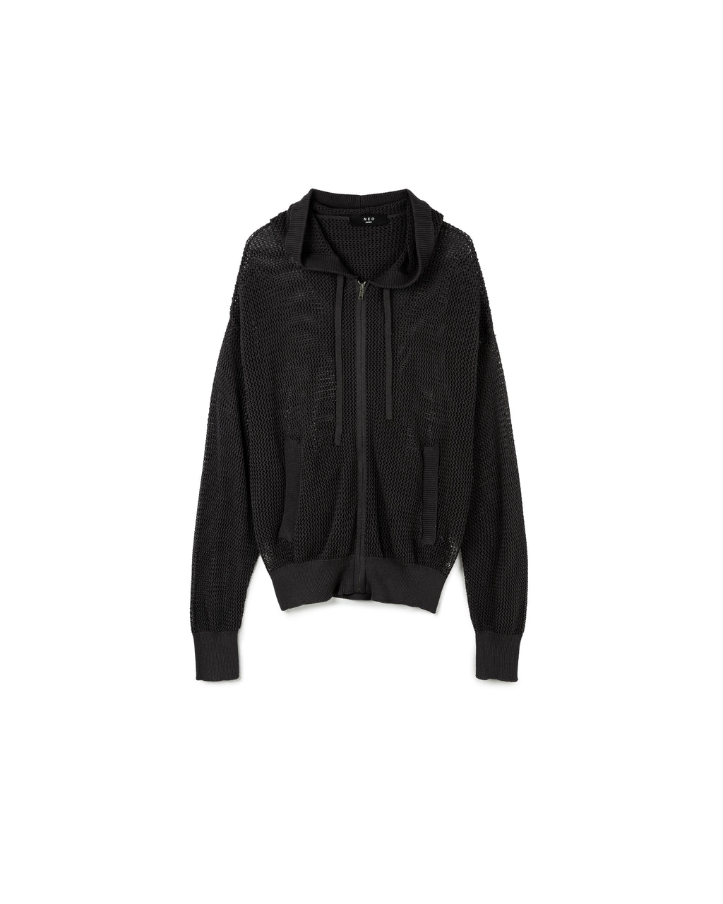Mesh Zip-Up Hoodie