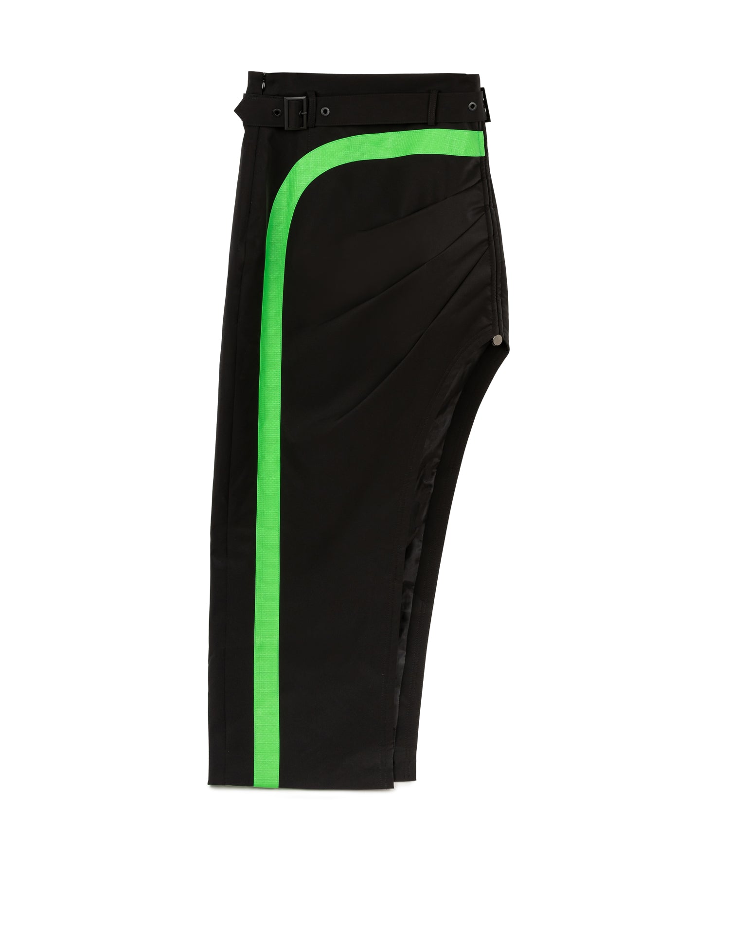 Neon Side-Stripe Irregular Skirt