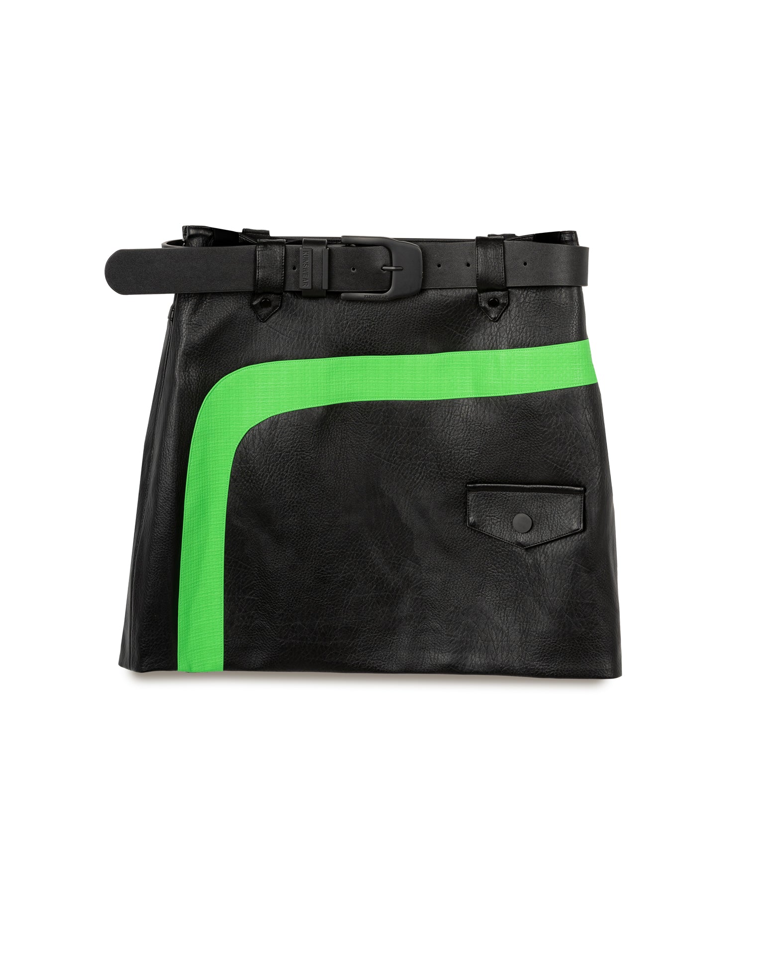 Neon Side-Stripe Mini Skirt