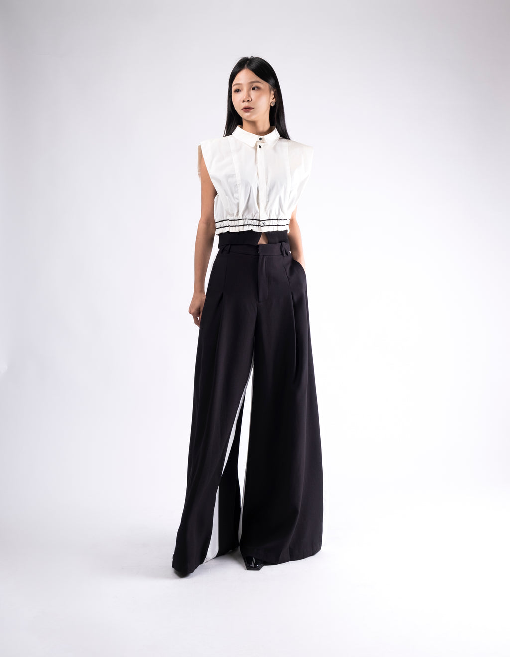 Contrasting Edge Suit Pants