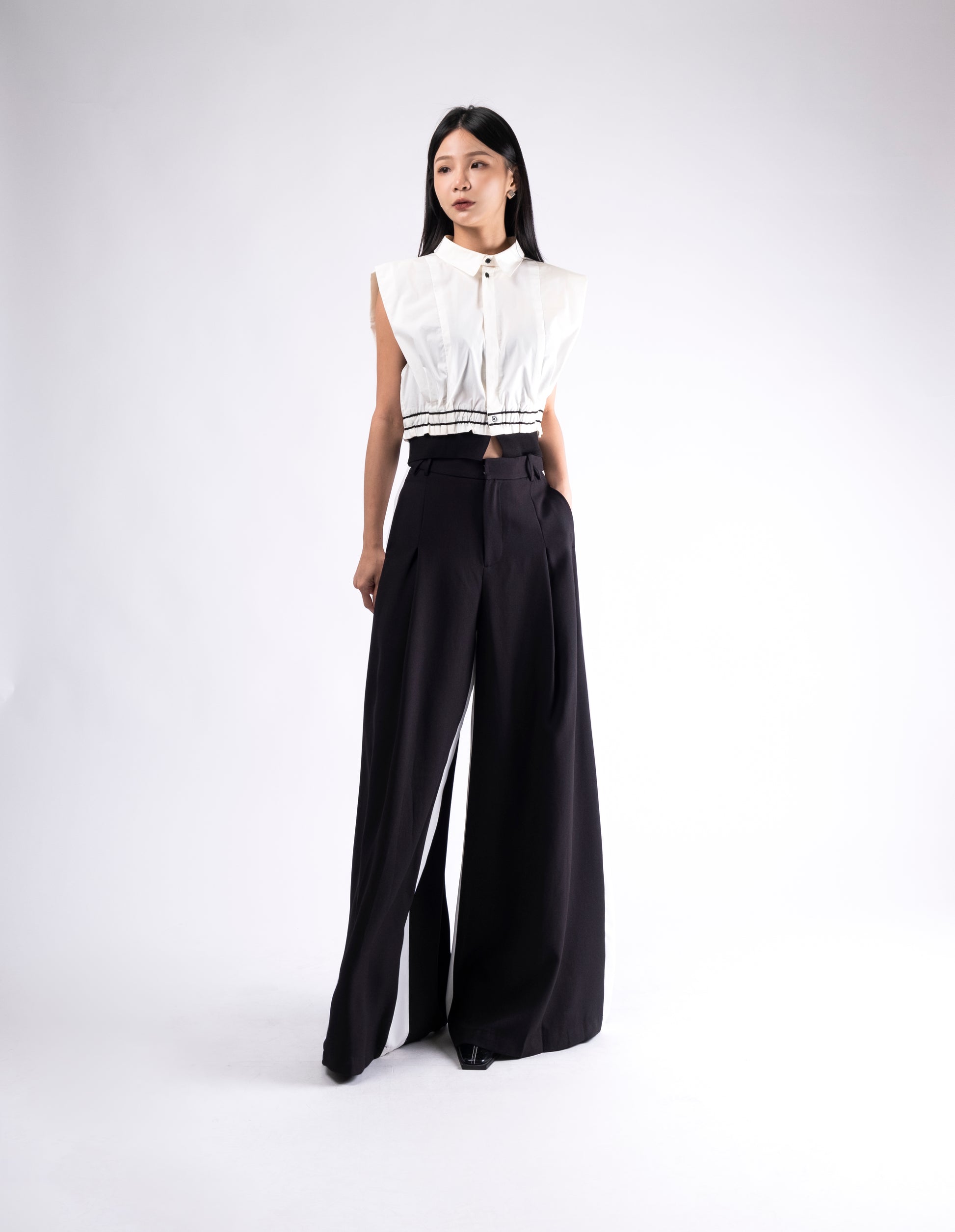 Contrasting Edge Suit Pants