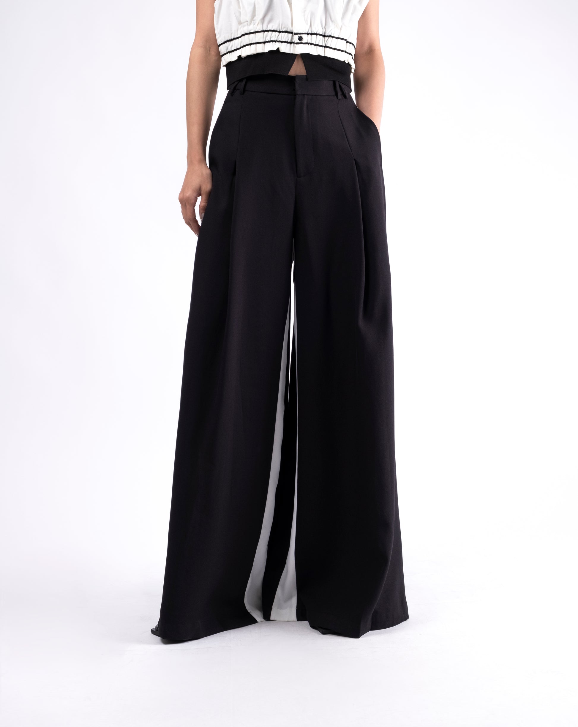 Contrasting Edge Suit Pants