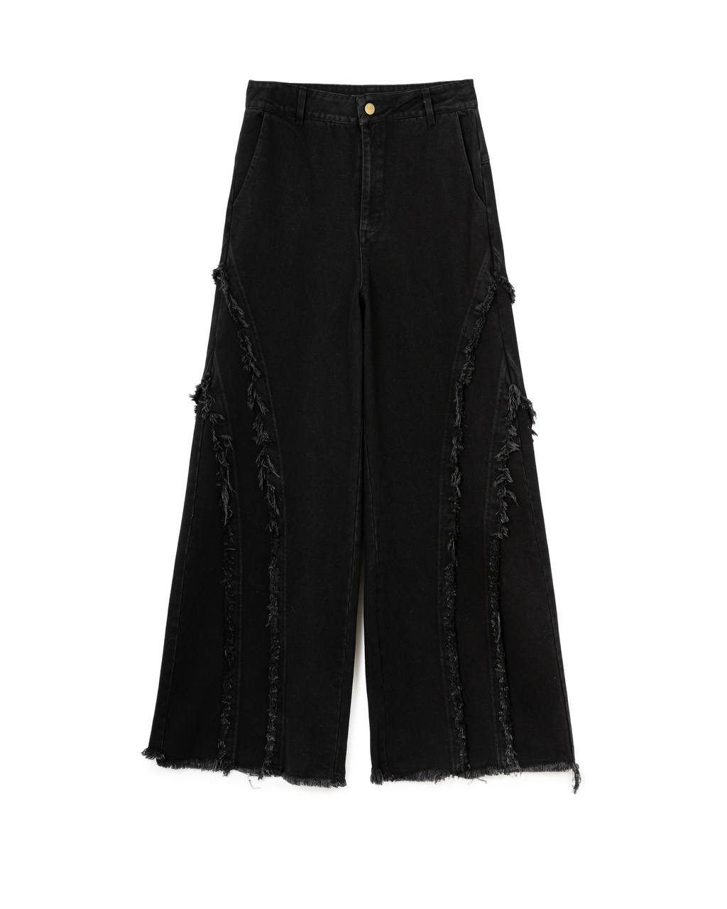 Raw Edge Flared Jeans